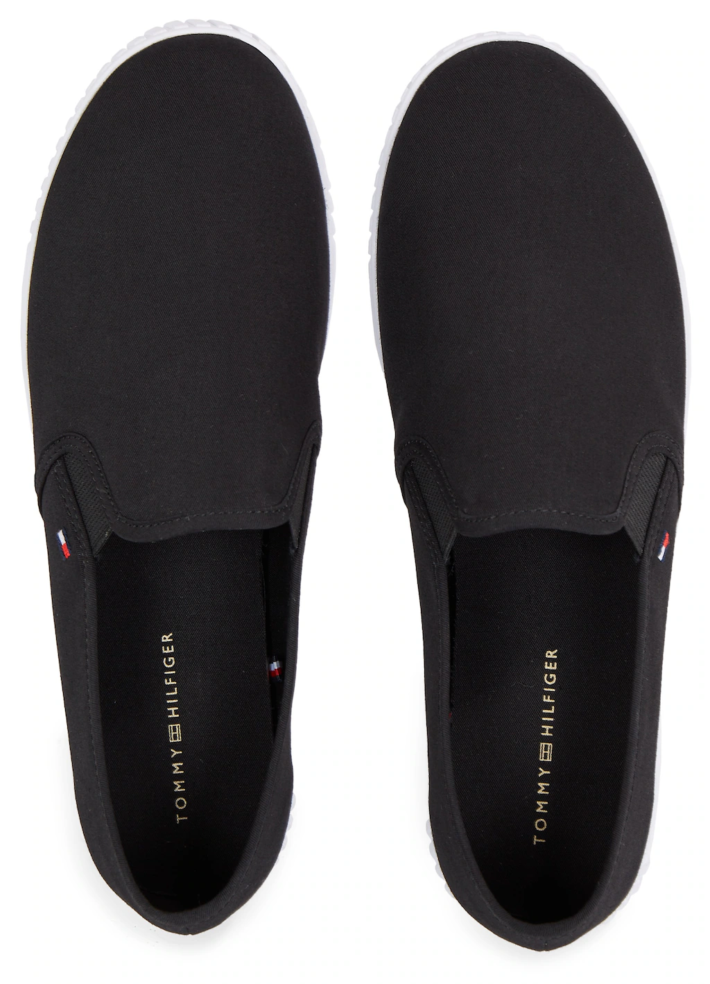 Tommy Hilfiger Slipper "CANVAS SLIP-ON SNEAKER", Freizeitschuh, Slip On Sne günstig online kaufen