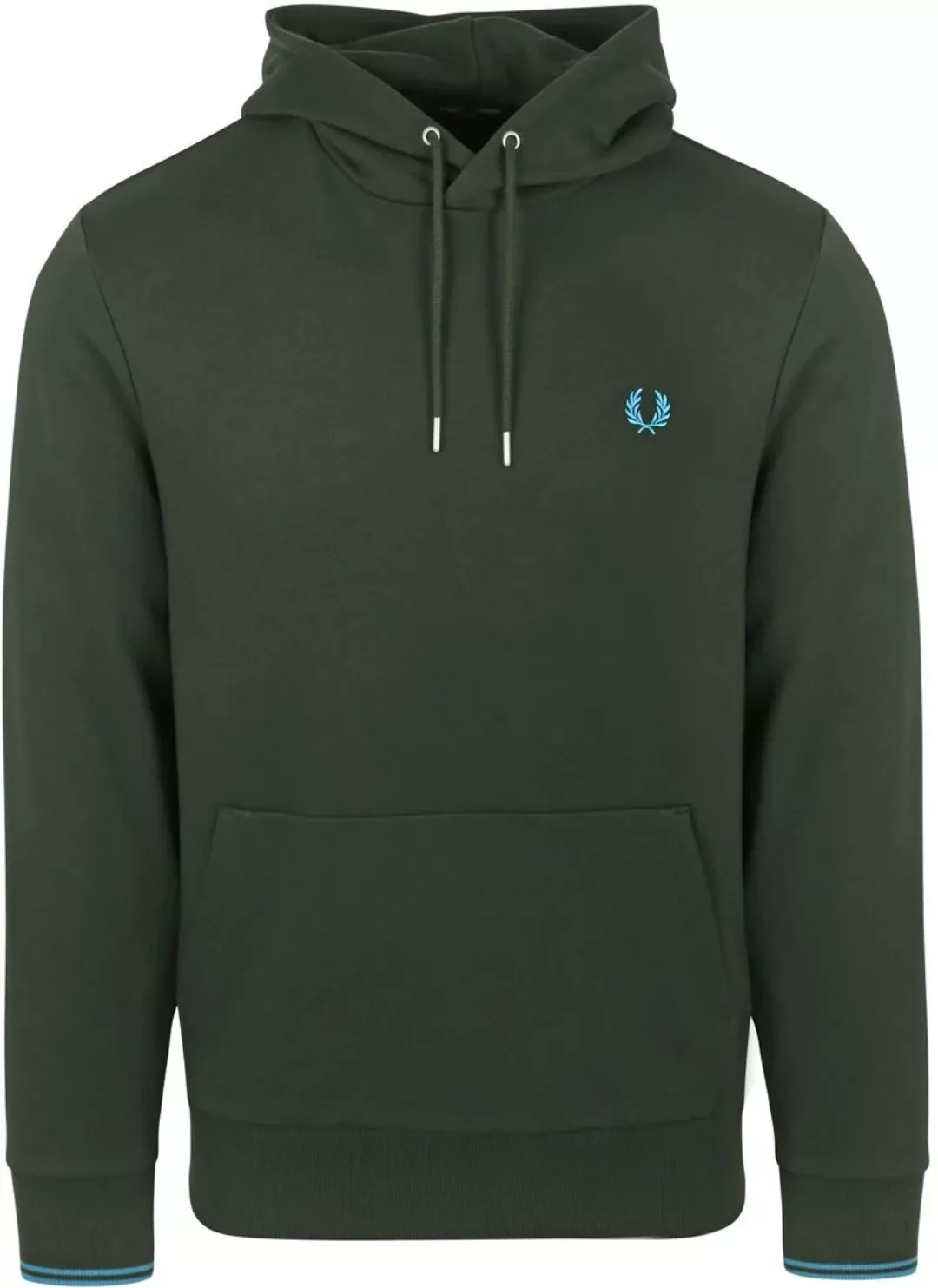 Fred Perry Hoodie Logo Night Green - Größe L günstig online kaufen