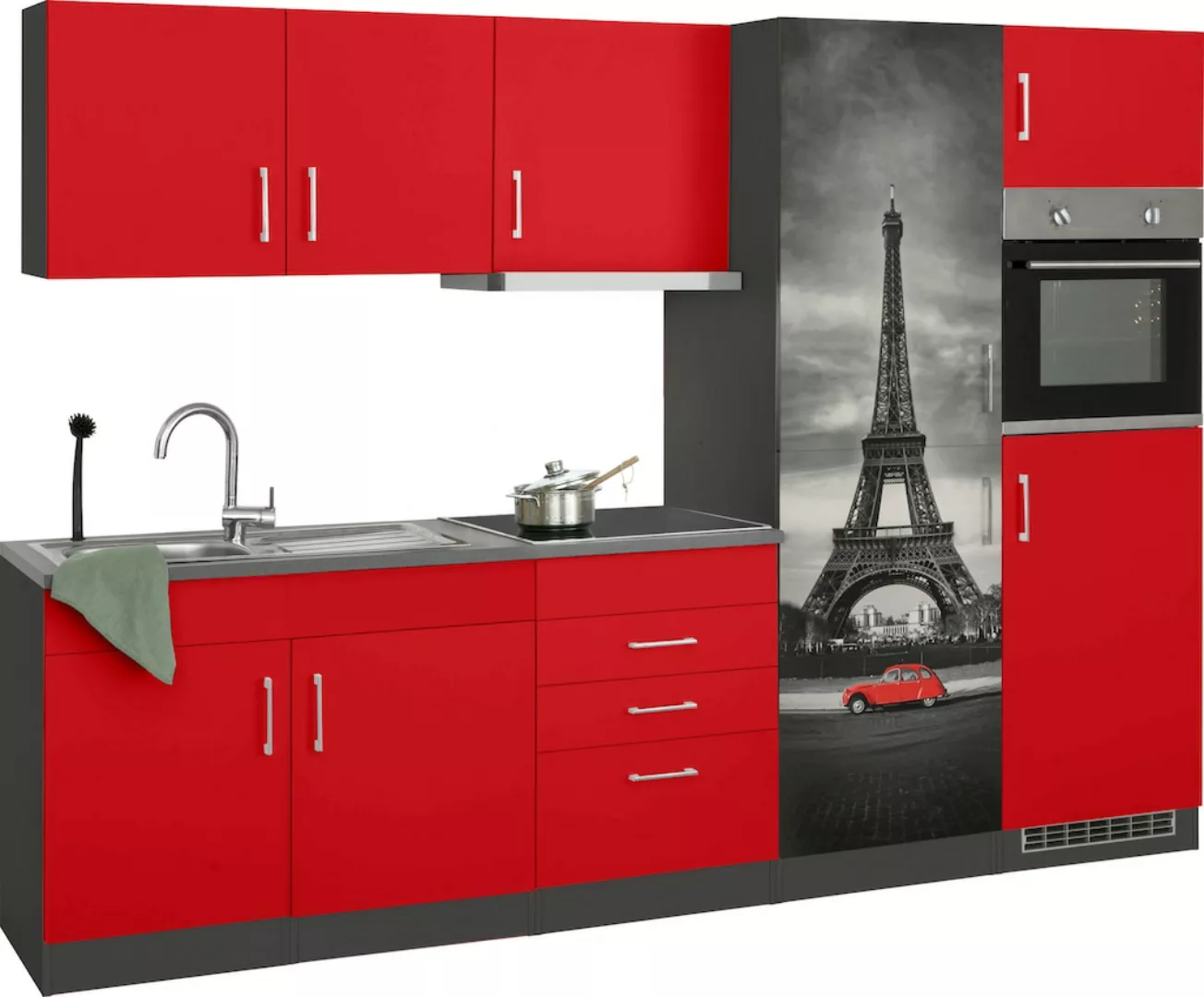 HELD MÖBEL Küchenzeile "Paris", mit E-Geräten, Breite 280 cm, wahlweise mit günstig online kaufen