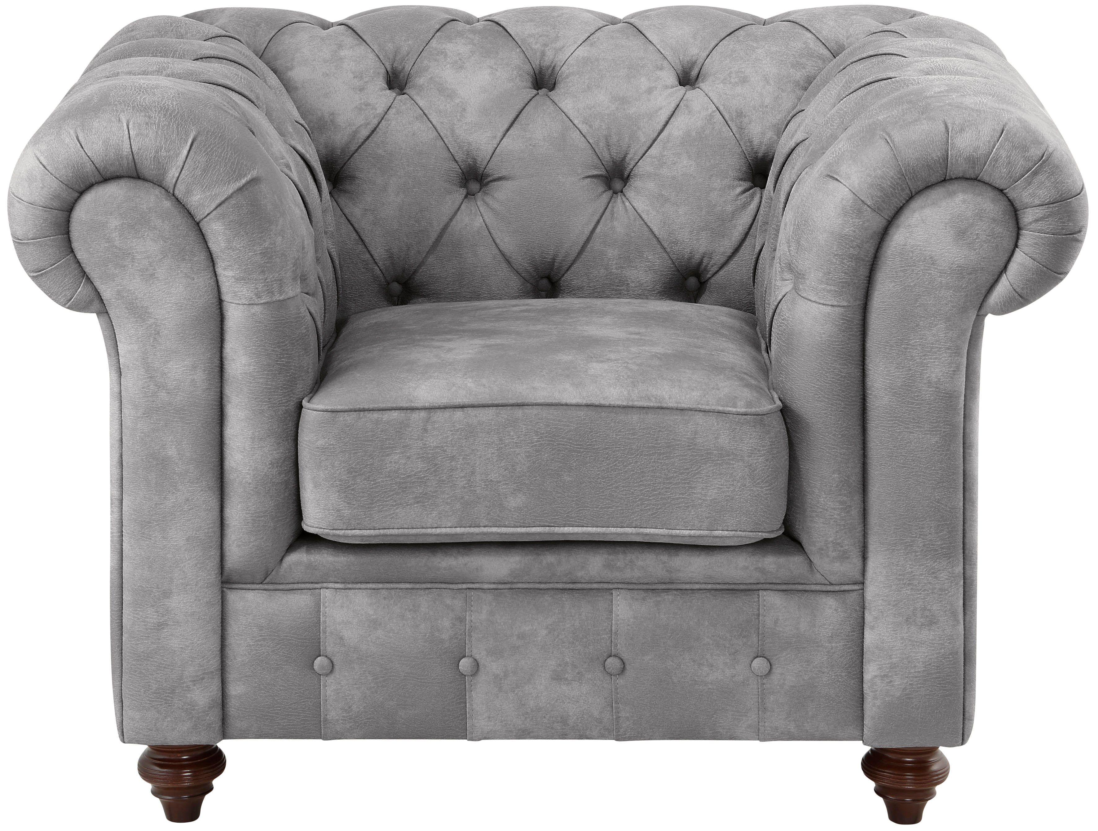 Home affaire Sessel "Chesterfield B/T/H: 105/69/74 cm", mit hochwertiger Kn günstig online kaufen