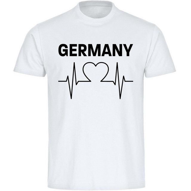 multifanshop T-Shirt Herren Germany - Herzschlag - Männer günstig online kaufen