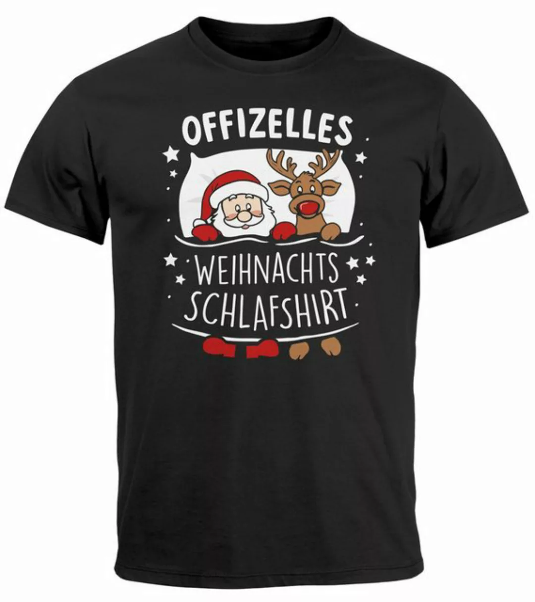 MoonWorks Print-Shirt Herren T-Shirt Weihnachten Offizielles Weihnachtsschl günstig online kaufen