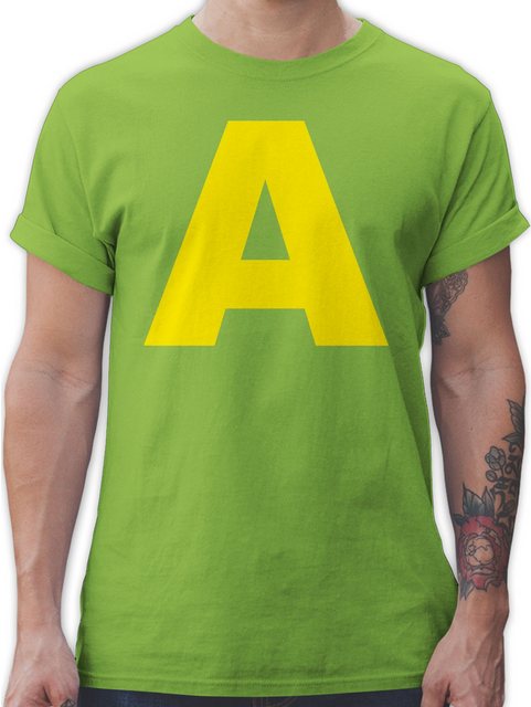 Shirtracer T-Shirt Kostüm Buchstabe A Streifenhörnchen Chipmunk Alvin I Pas günstig online kaufen