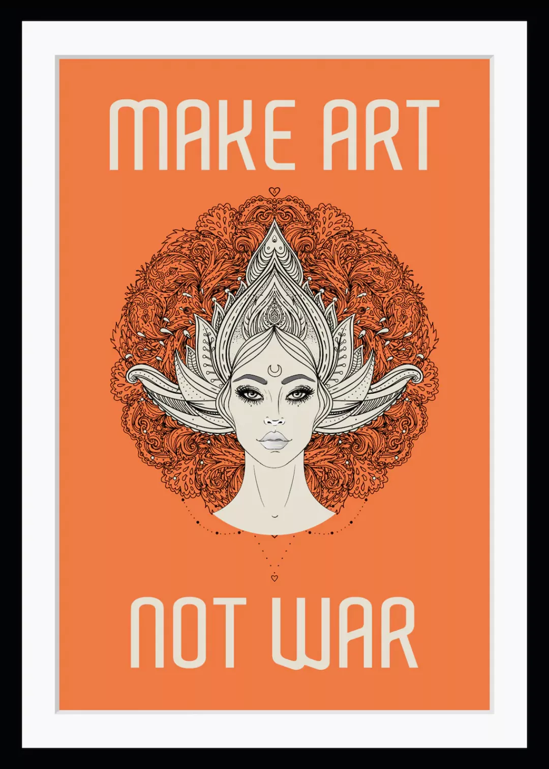 queence Bild "MAKE ART NOT WAR 2.0", Sprüche & Texte günstig online kaufen
