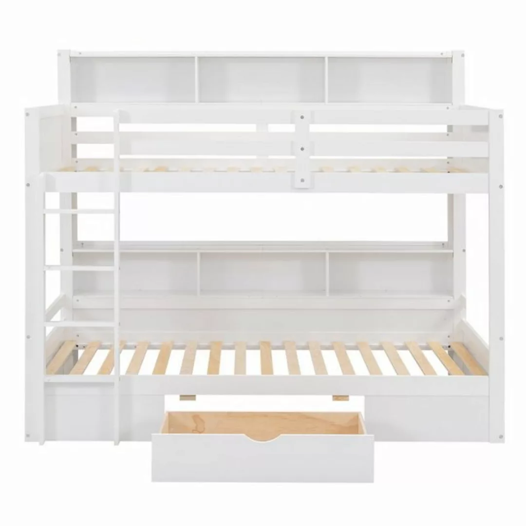 Gotagee Kinderbett 90x200cm Einzelbett Staufächern Modern Etagenbett mit Sc günstig online kaufen