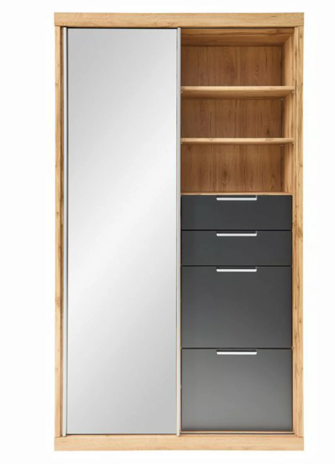 Innostyle Garderobenschrank SINGLE TWO (1-St) 1 Spiegel-/Schiebetür, 2 Schu günstig online kaufen