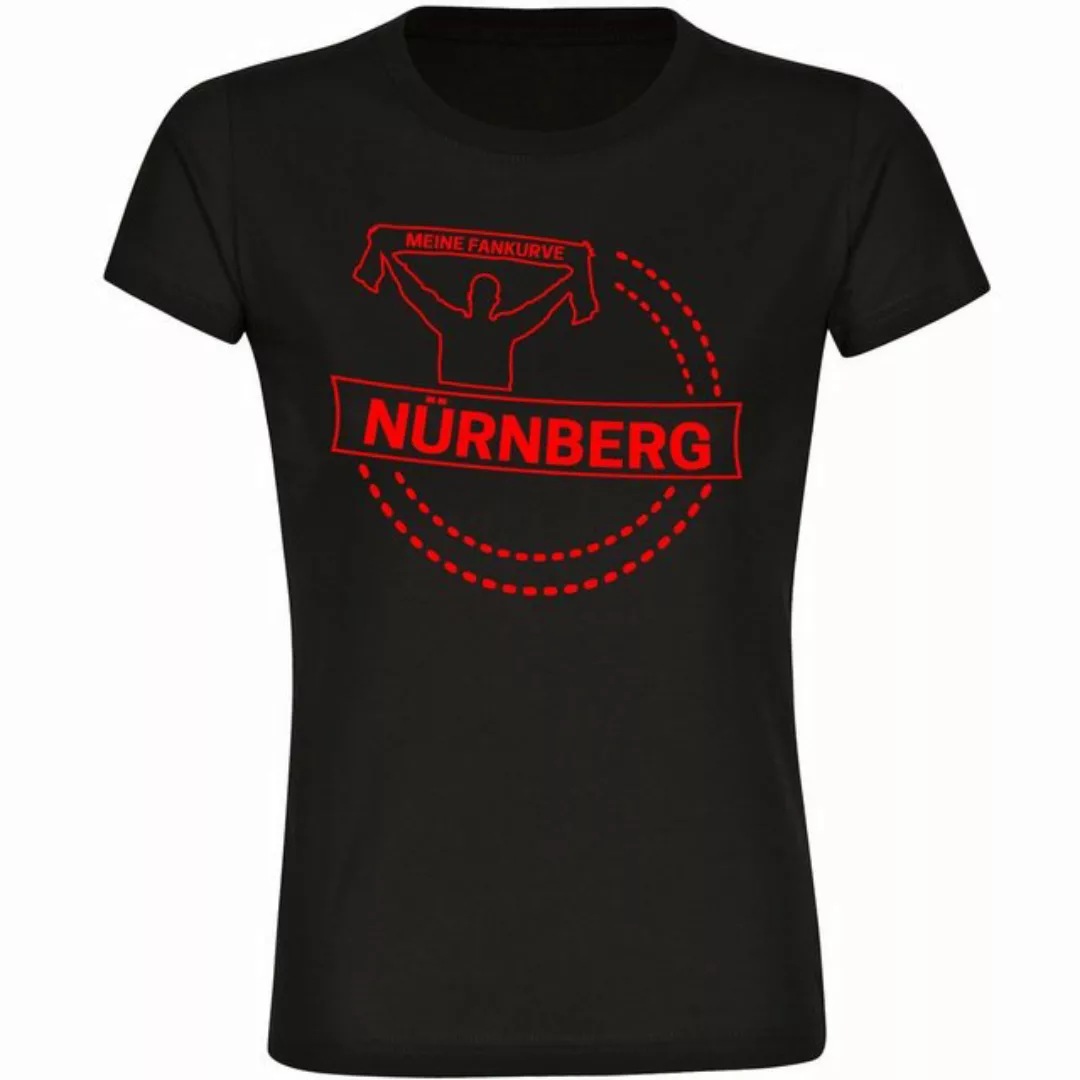 multifanshop T-Shirt Damen Nürnberg - Meine Fankurve - Frauen günstig online kaufen