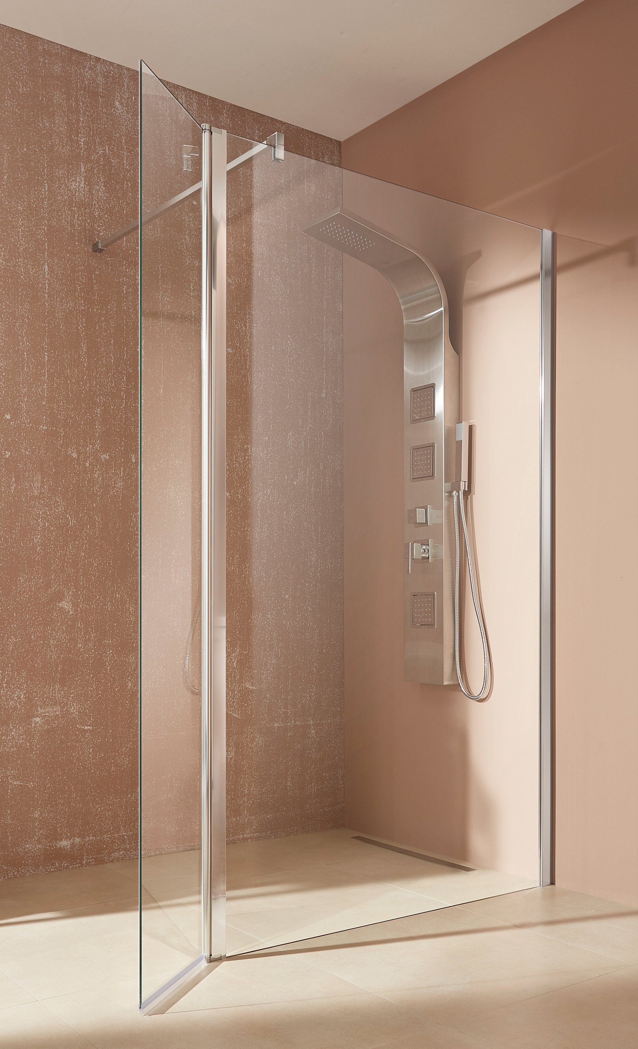 welltime Walk-in-Dusche Mailand, Einscheibensicherheitsglas, in 3 günstig online kaufen