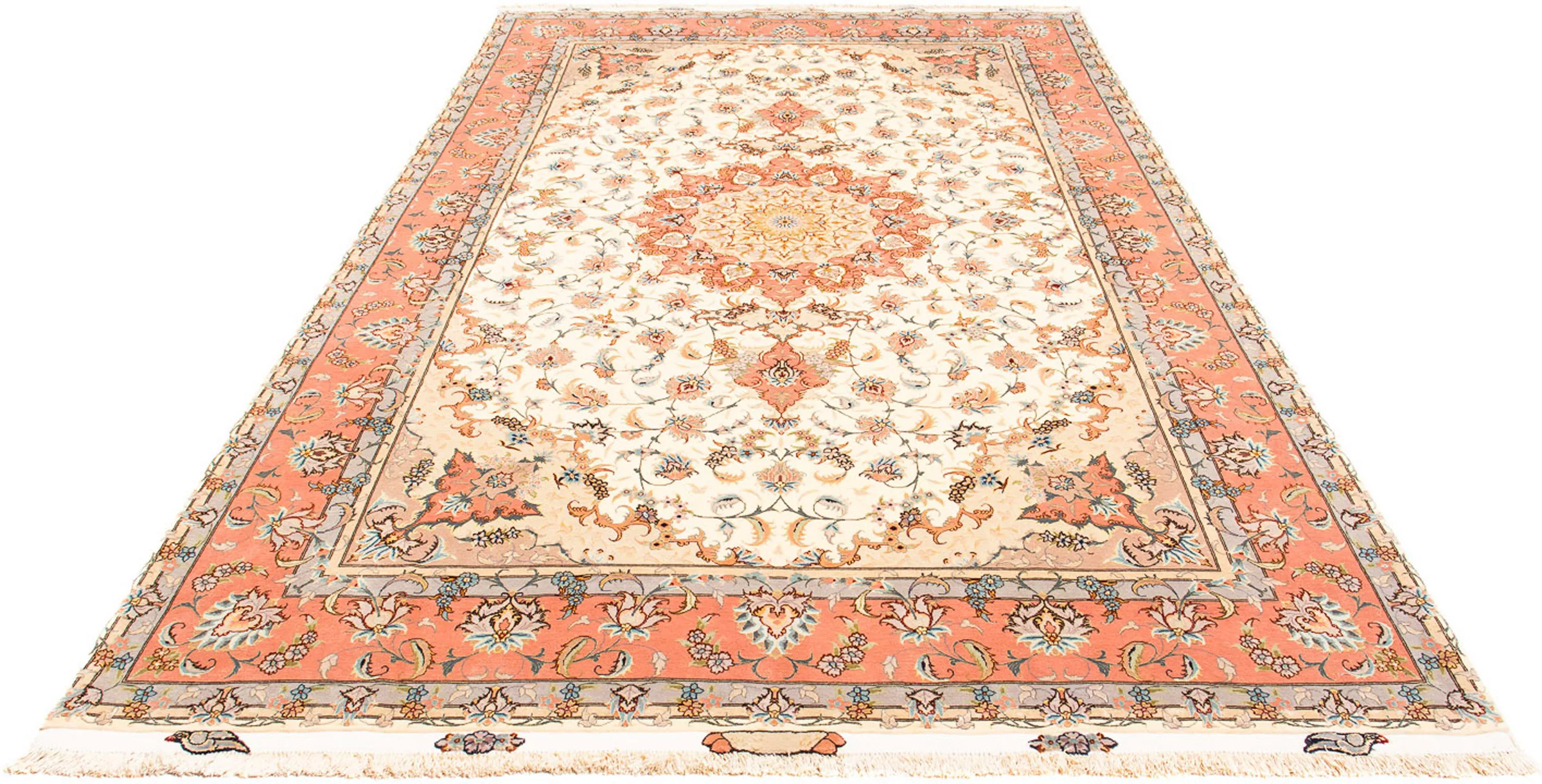 morgenland Orientteppich »Perser - Täbriz - Royal - 310 x 195 cm - beige«, günstig online kaufen