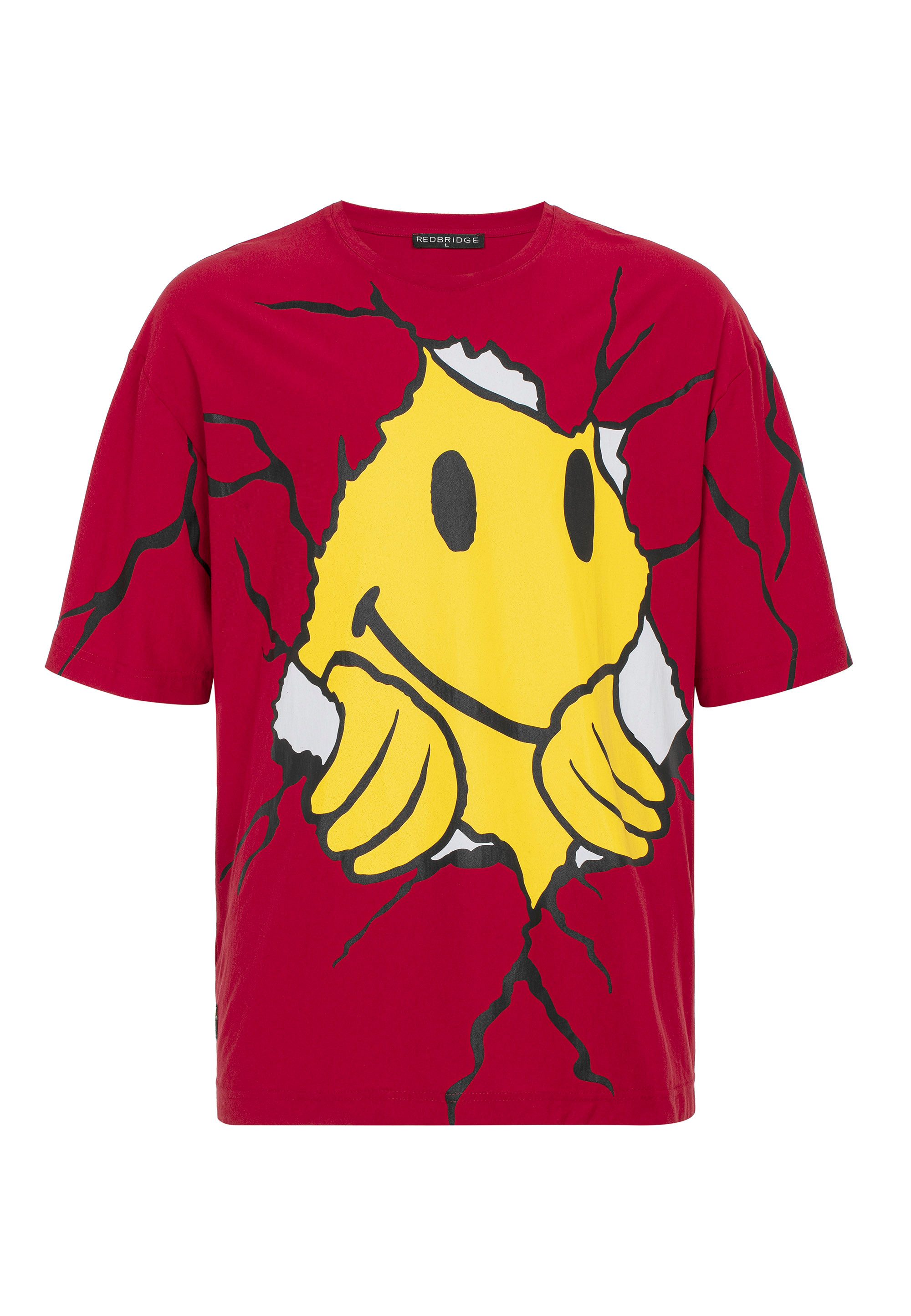RedBridge T-Shirt mit Smiley-Print Trendiges Oversize günstig online kaufen