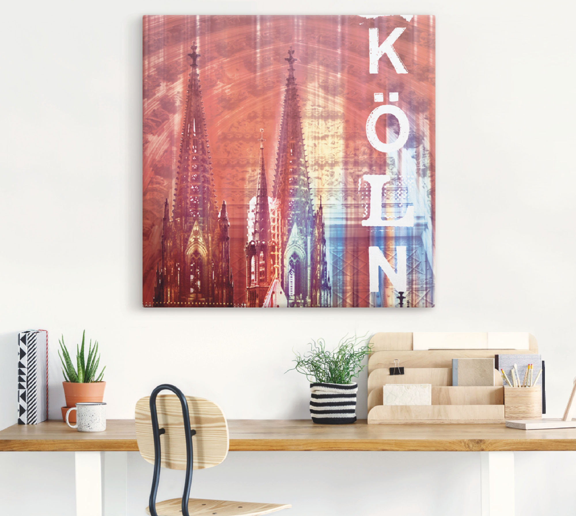 Artland Leinwandbild »Köln Skyline Collage II«, Gebäude, (1 St.), auf Keilr günstig online kaufen