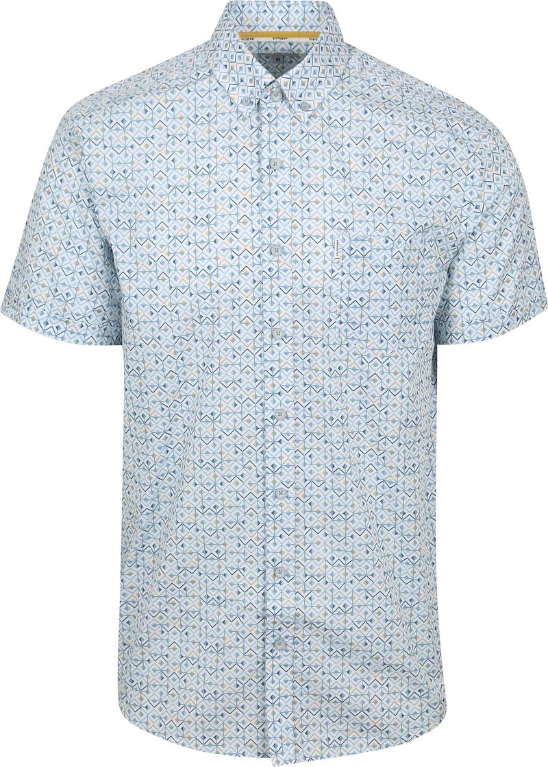 State Of Art Short Sleeve Hemd Druck Hellblau  - Größe L günstig online kaufen