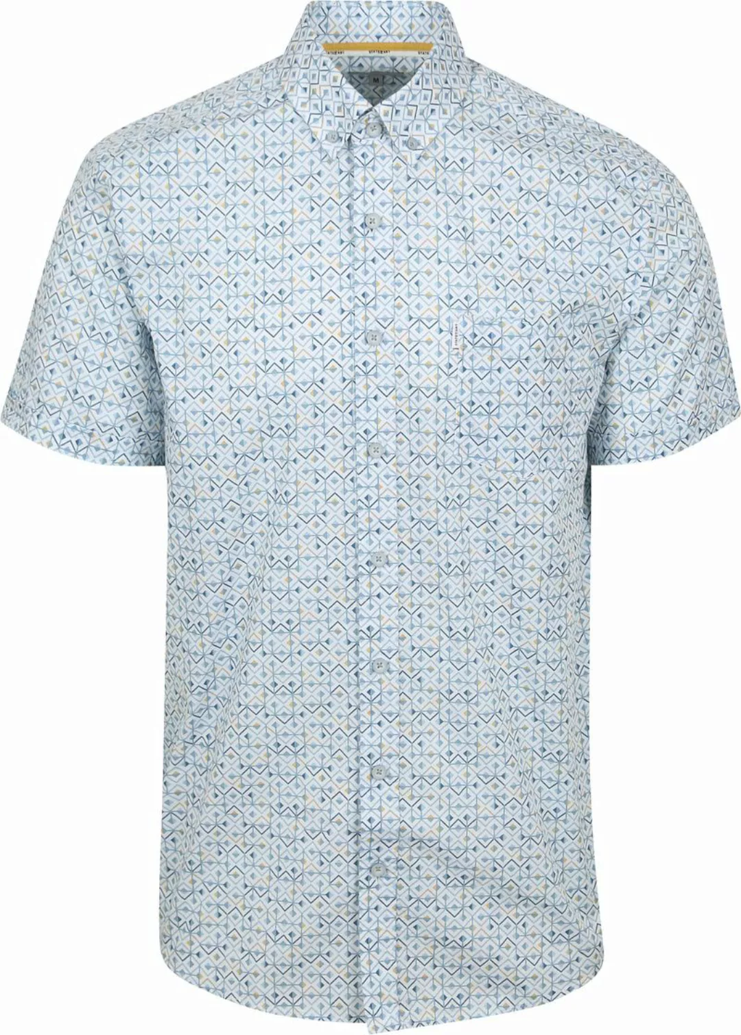 State Of Art Short Sleeve Hemd Druck Hellblau  - Größe XXL günstig online kaufen