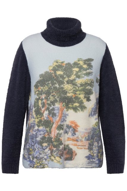 Ulla Popken Rollkragenpullover Pullover Landschaft Rollkragen Langarm günstig online kaufen