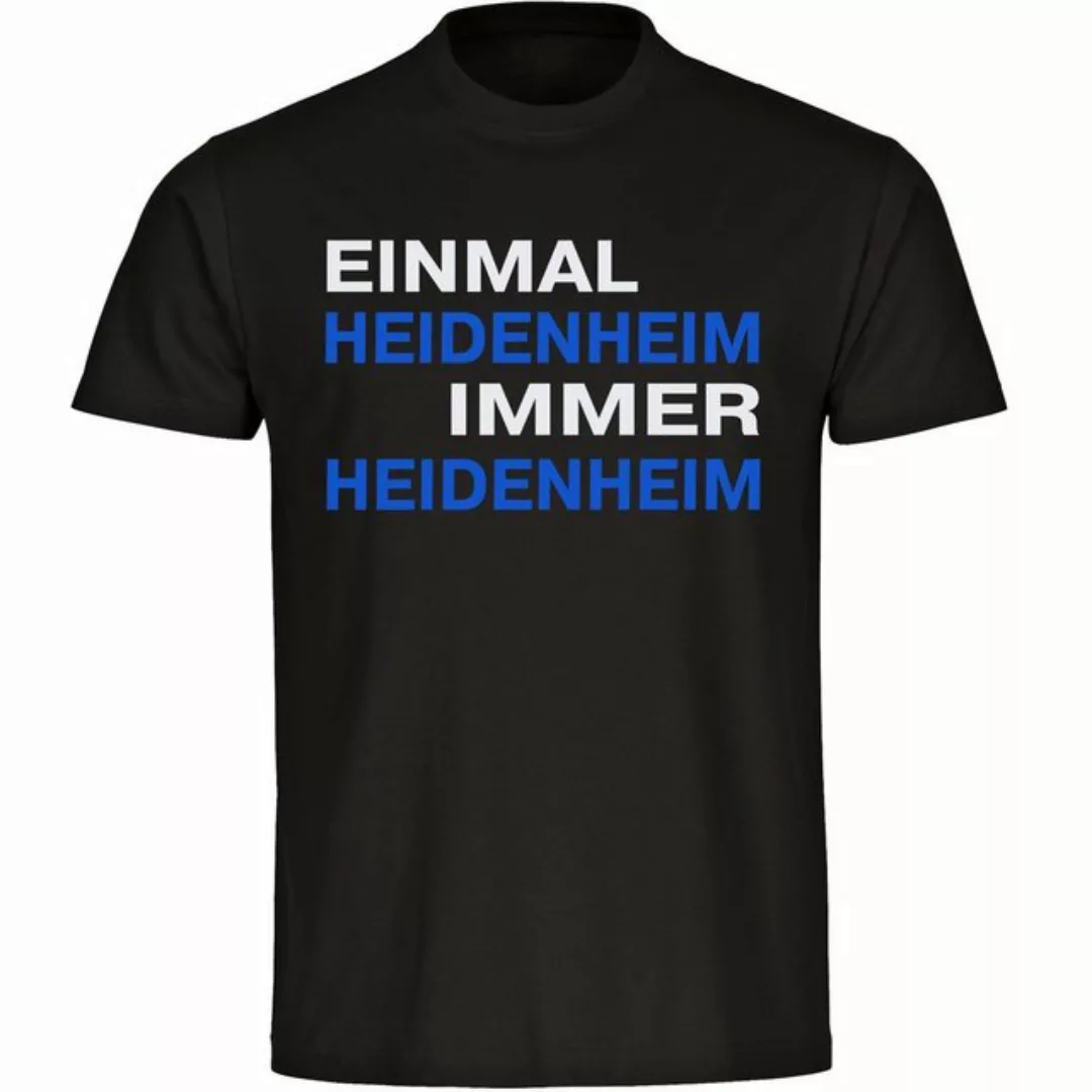 multifanshop T-Shirt Herren Heidenheim - Einmal Immer - Männer günstig online kaufen