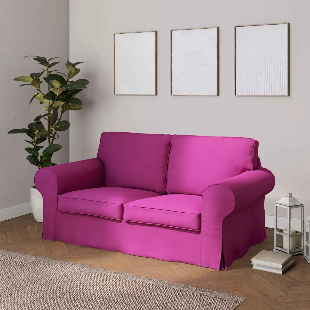 Bezug für Ektorp 2-Sitzer Schlafsofa NEUES Modell, amarant, Sofabezug für günstig online kaufen