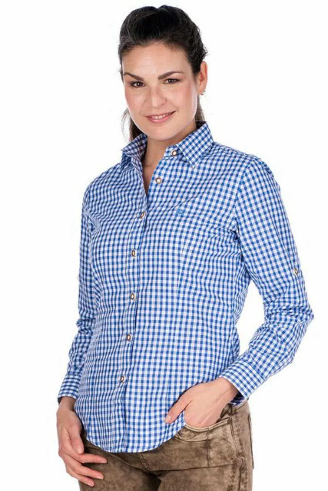 orbis Trachtenbluse Trachtenbluse - BASIC - blau, rot günstig online kaufen