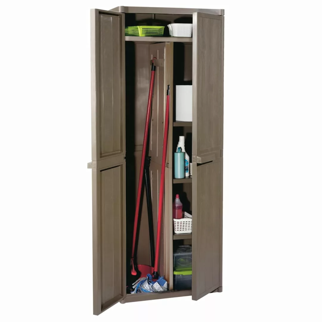 vidaXL Kleiderschrank Gartenschrank Braun 65x45x172 cm Kunststoff günstig online kaufen