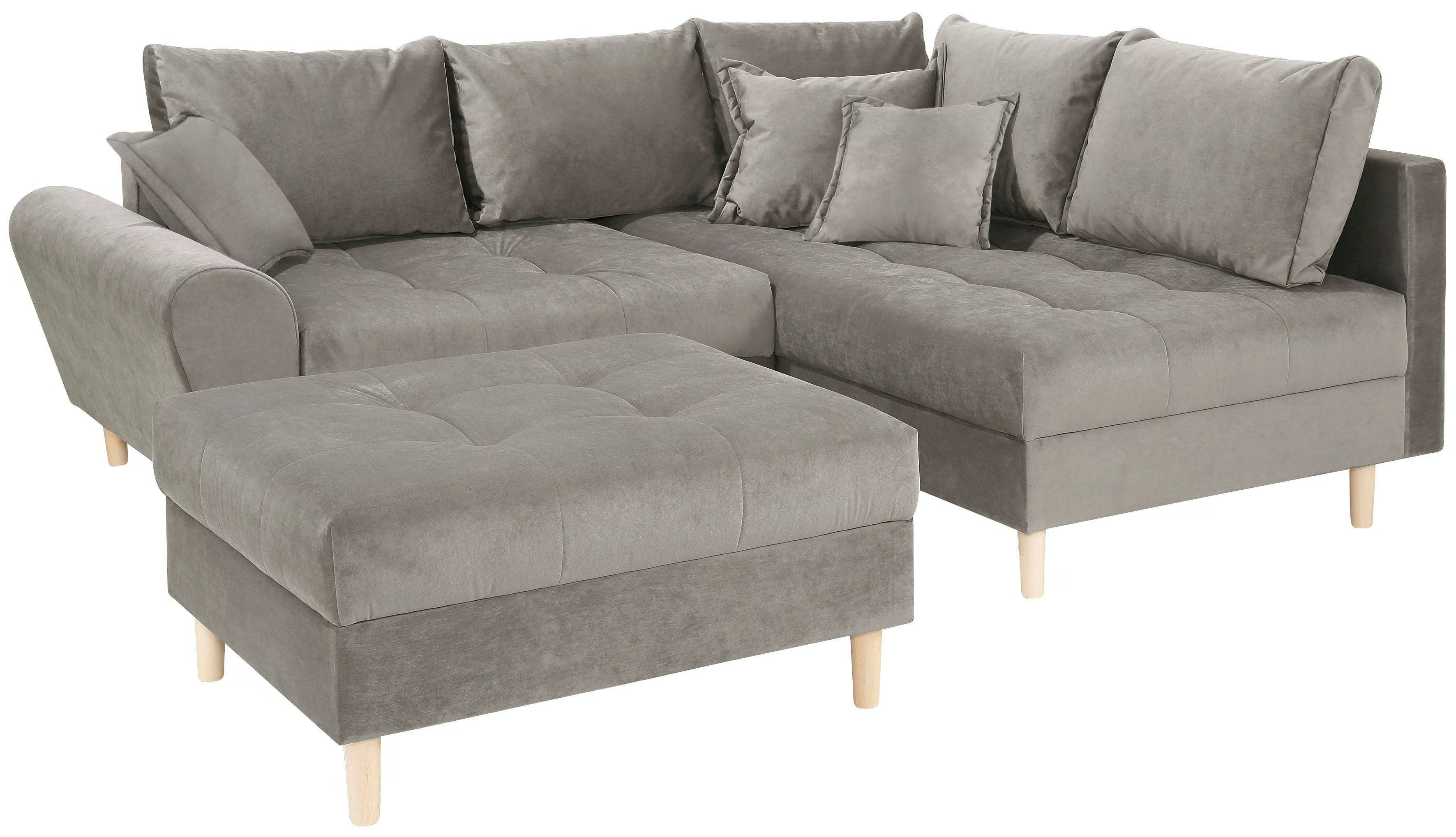 Home affaire Ecksofa »Rice«, (Set, mit Hocker) günstig online kaufen