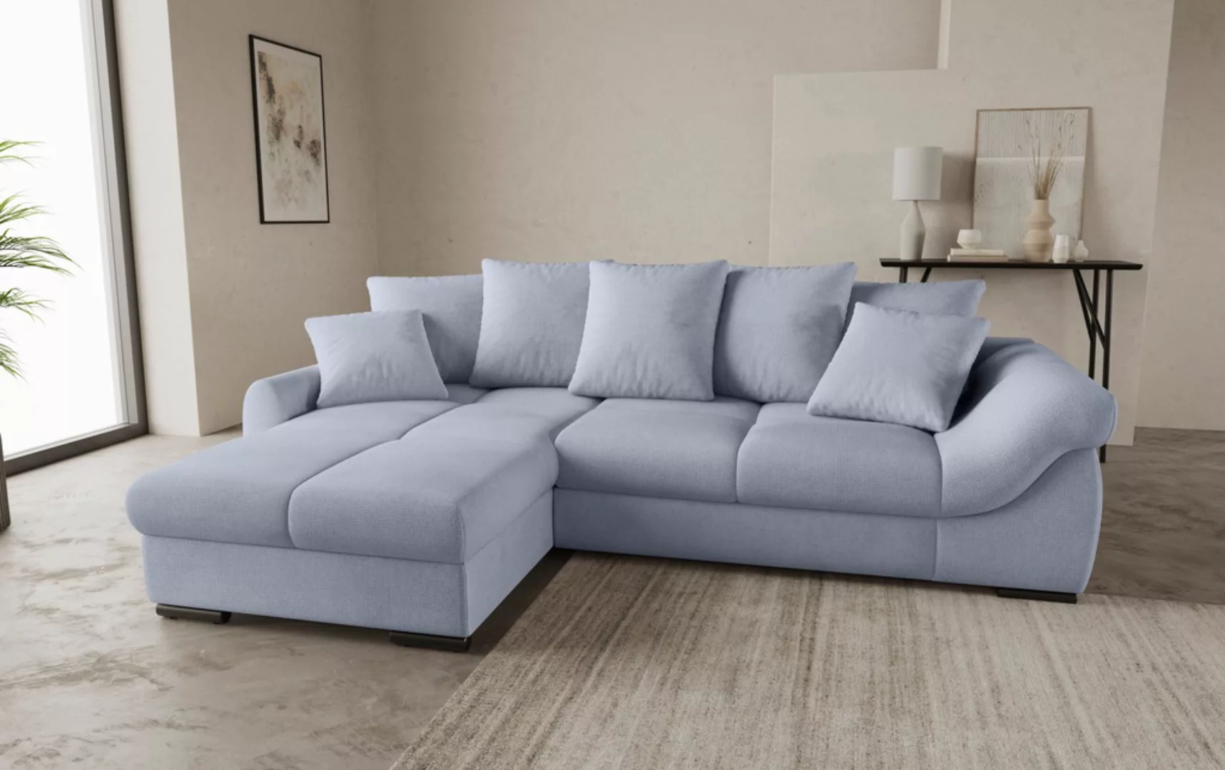 Mr. Couch Ecksofa "Livorno DuraFlex L-Form", inkl. Hochschläfer-Bettauszug, günstig online kaufen