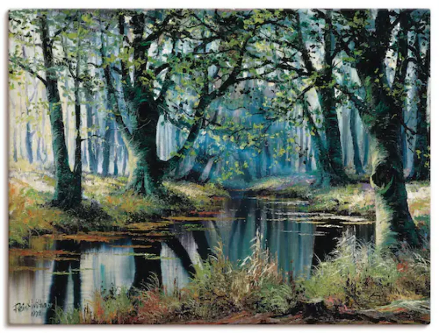 Artland Leinwandbild "Ruhe von den Bäumen", Wald, (1 St.), auf Keilrahmen g günstig online kaufen