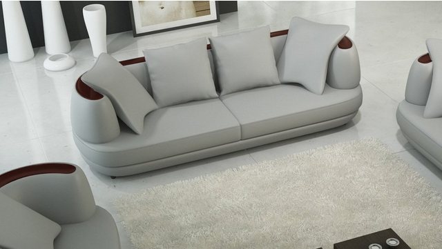 JVmoebel Sofa Designer schwarzes Sofa Coch 3 Sitzer Polster Sofas Wohnzimme günstig online kaufen