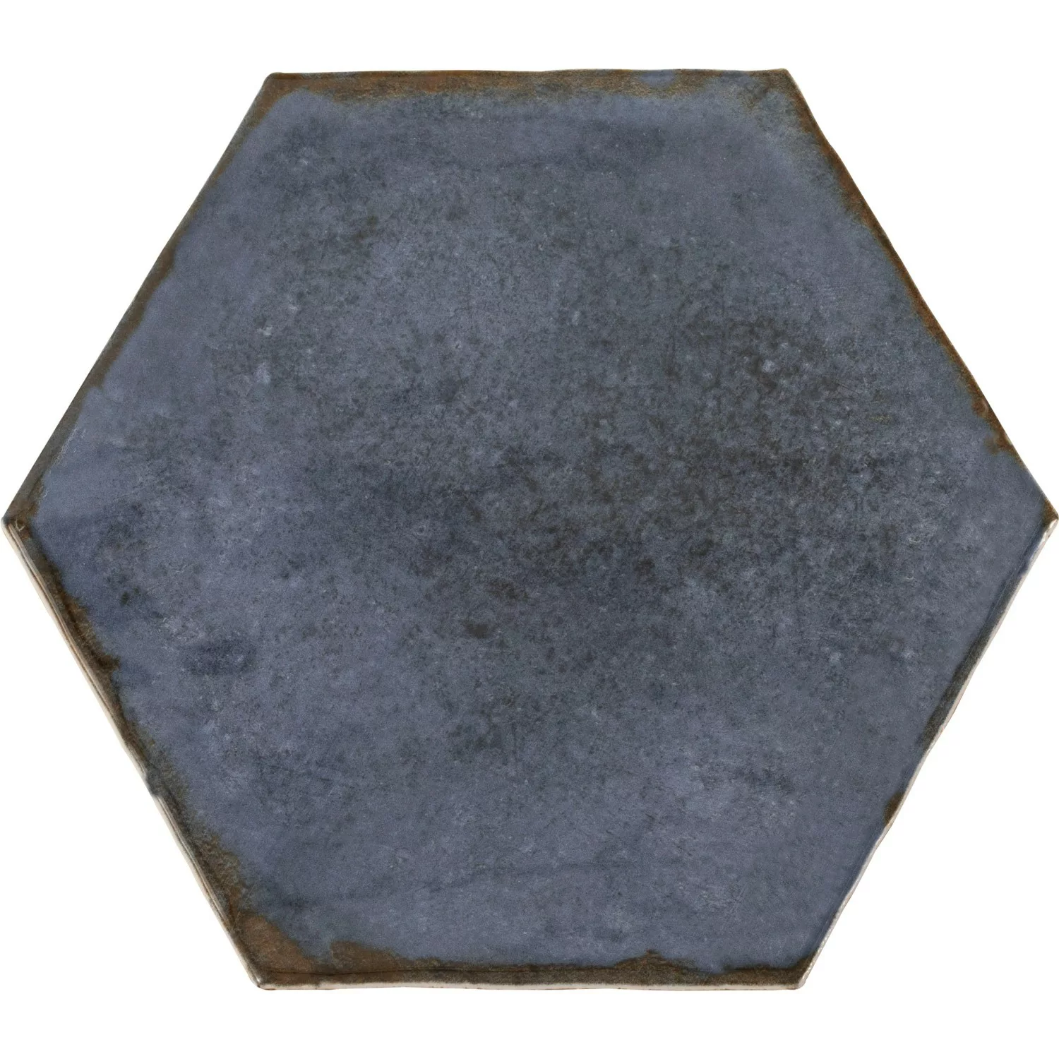 Wandfliese Antik Hexagon Steingut Azur Glasiert Glänzend 15 cm x 17,5 cm günstig online kaufen