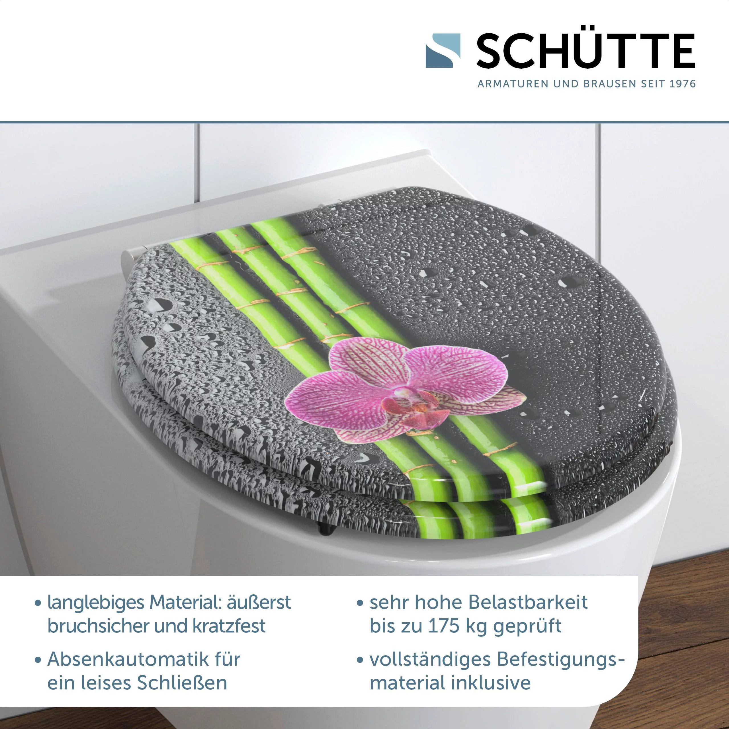 Schütte WC-Sitz »Asia«, High Gloss mit MDF Holzkern, mit Absenkautomatik günstig online kaufen