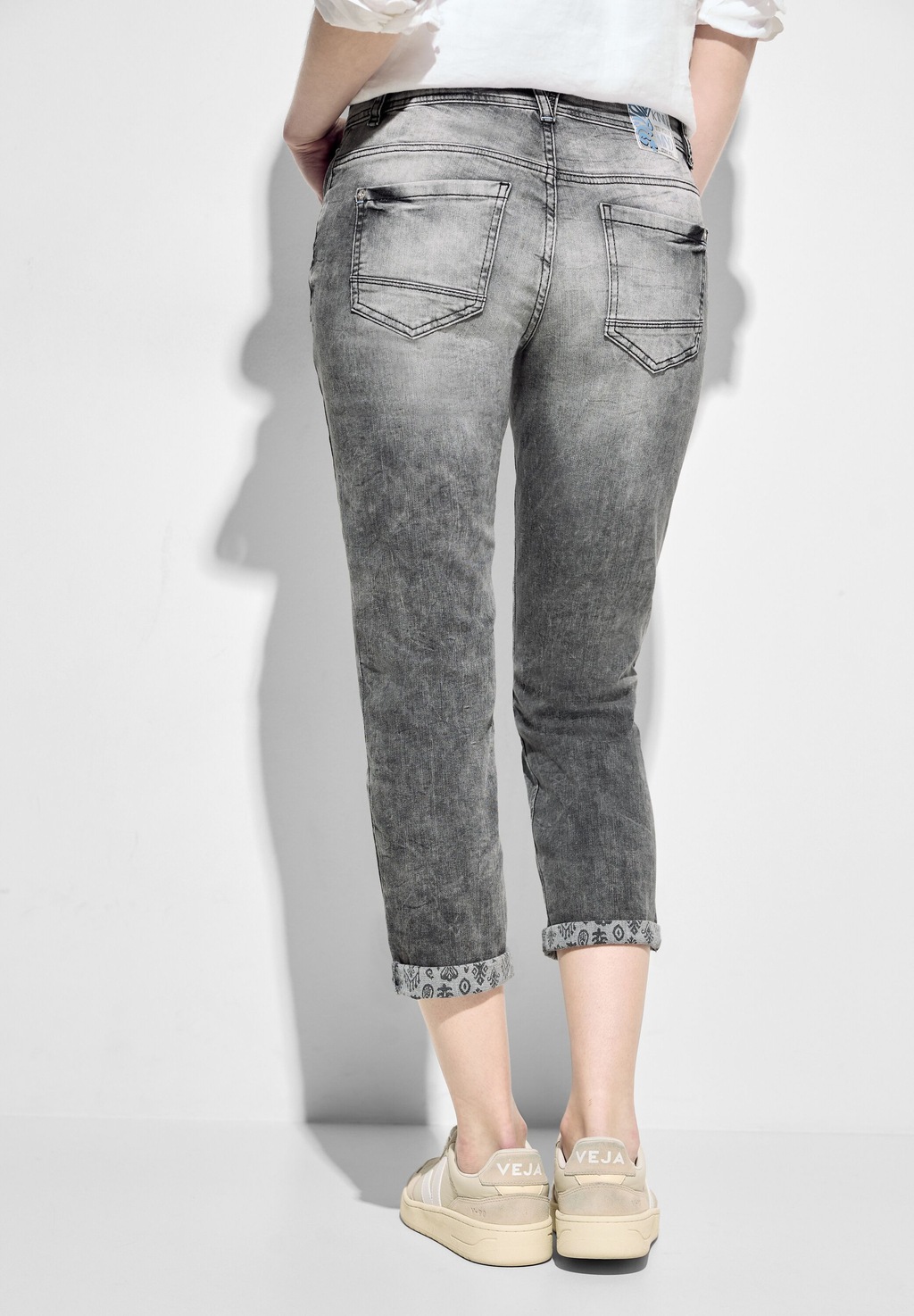 Cecil Boyfriend-Jeans mit grauer Waschung günstig online kaufen