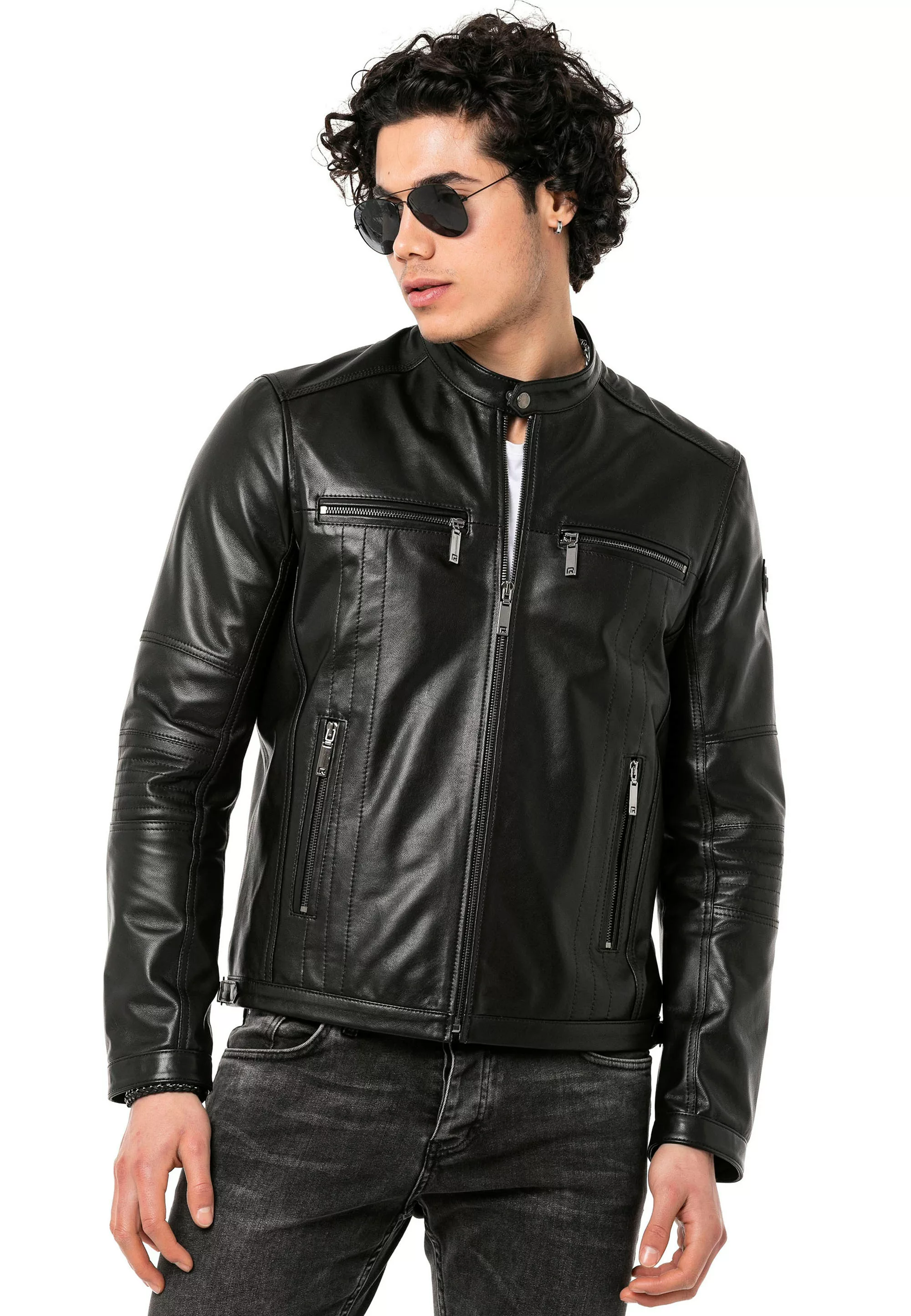 RedBridge Lederjacke "Kidderminster", im angesagten Biker-Stil günstig online kaufen