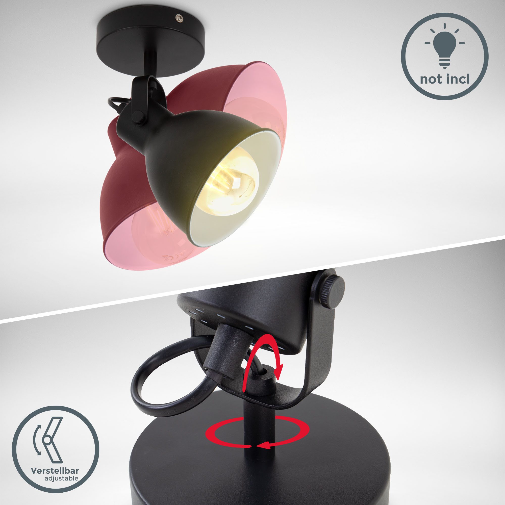 B.K.Licht LED Deckenspot Deckenleuchte 1-flammige Retro günstig online kaufen