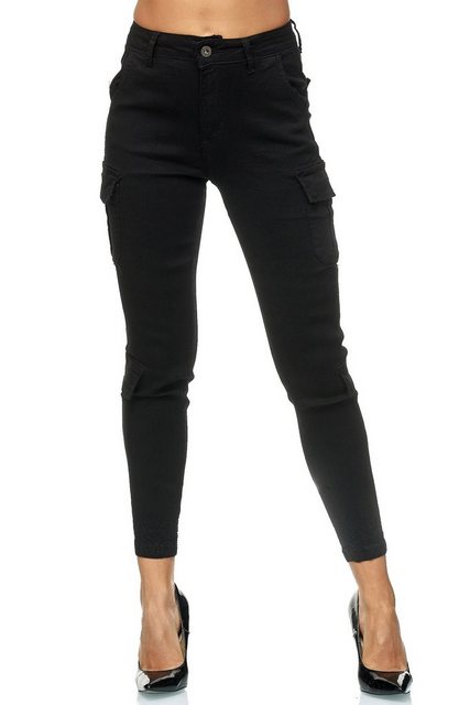 Elara Cargohose Elara Damen Cargo Hose Slim Fit Denim (1-tlg) günstig online kaufen