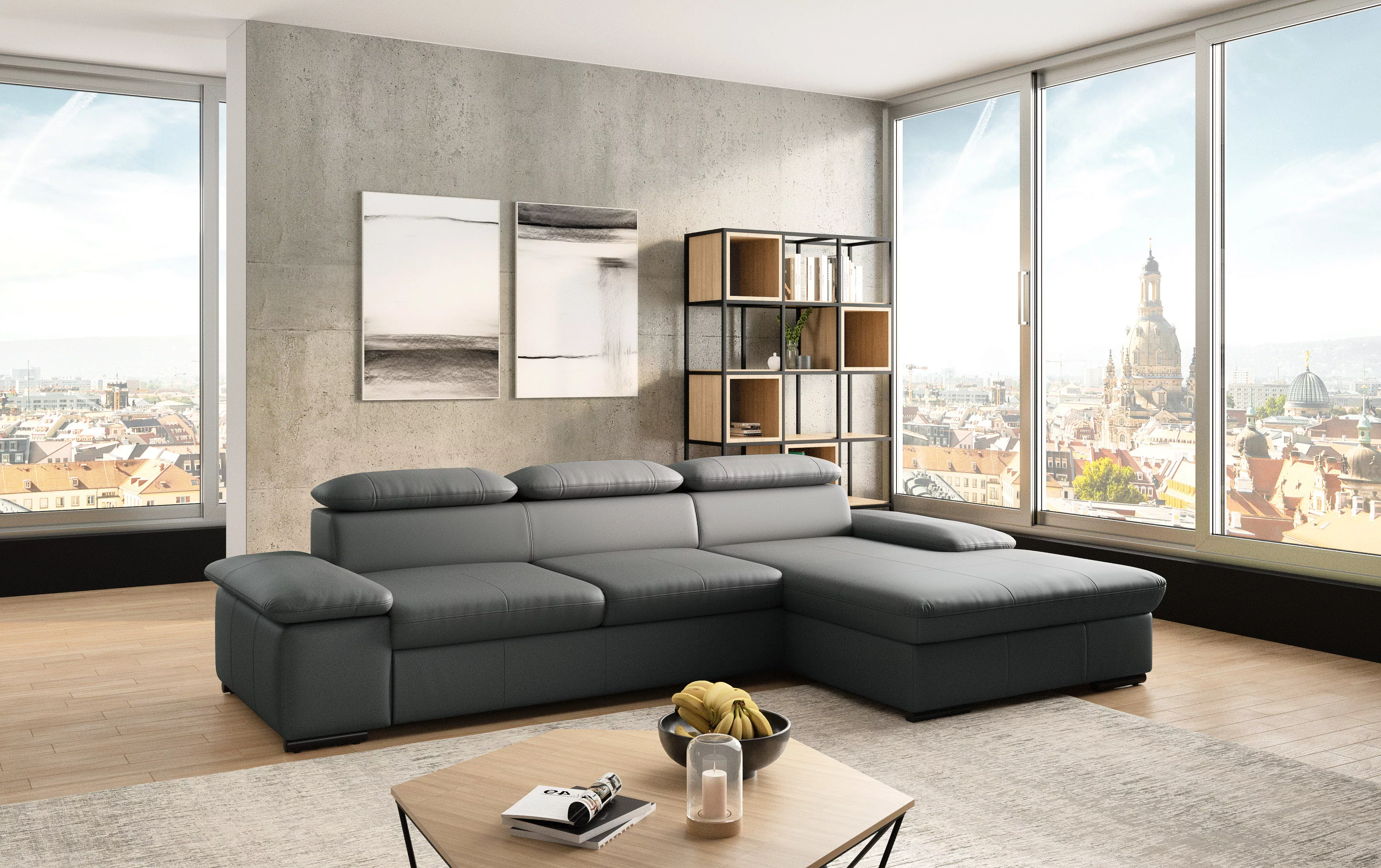 sit&more Ecksofa »Alcudia L-Form«, wahlweise mit Bettfunktion günstig online kaufen