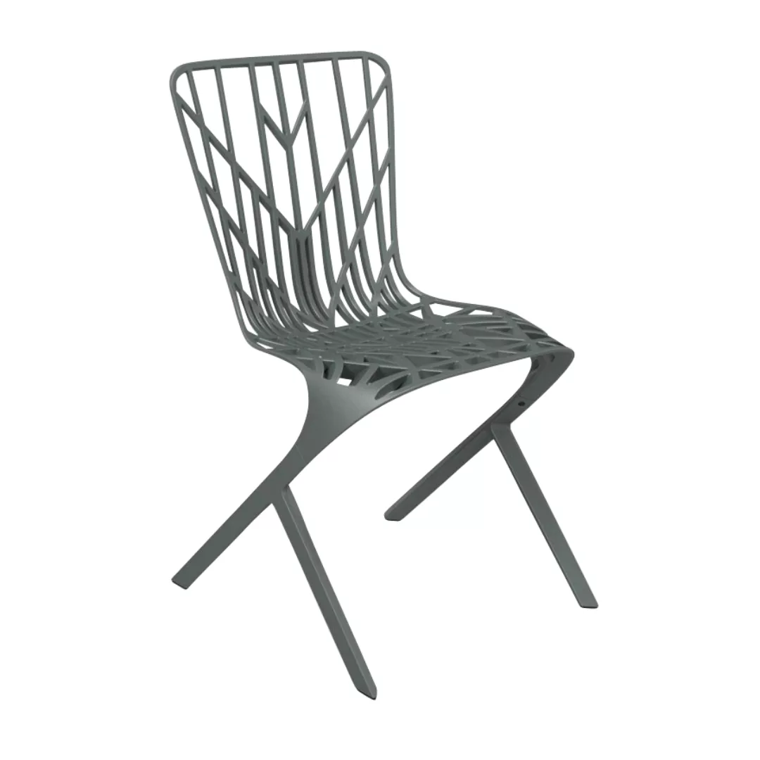 Knoll International - Washington Skeleton Stuhl - grau/mit Kunststoffgleite günstig online kaufen