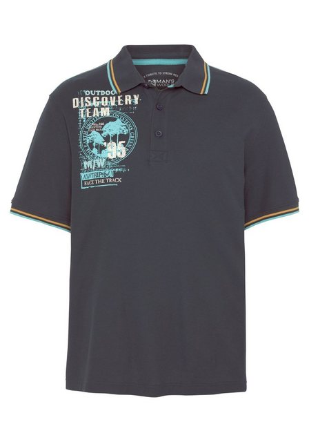 Man's World Poloshirt Mit Print an der Schulter günstig online kaufen