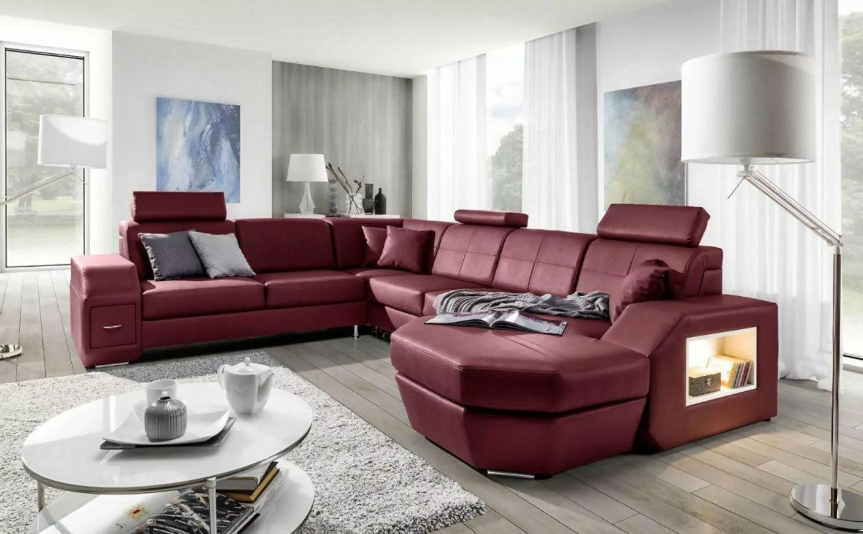 Xlmoebel Sofa Exklusive Design-Polsterecke Wohnlandschaft Sofagarnitur Sofa günstig online kaufen