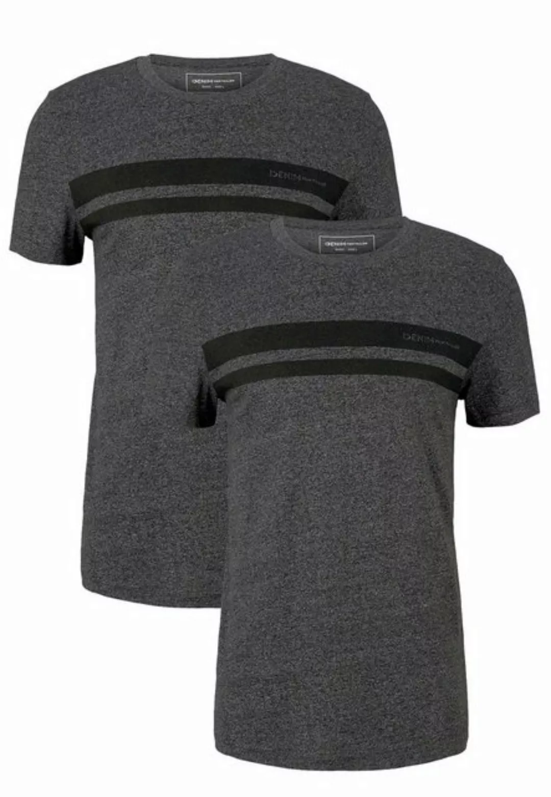 TOM TAILOR T-Shirt 2-er Set Basic T-Shirts (2-tlg) 5552 in Grau-2 günstig online kaufen