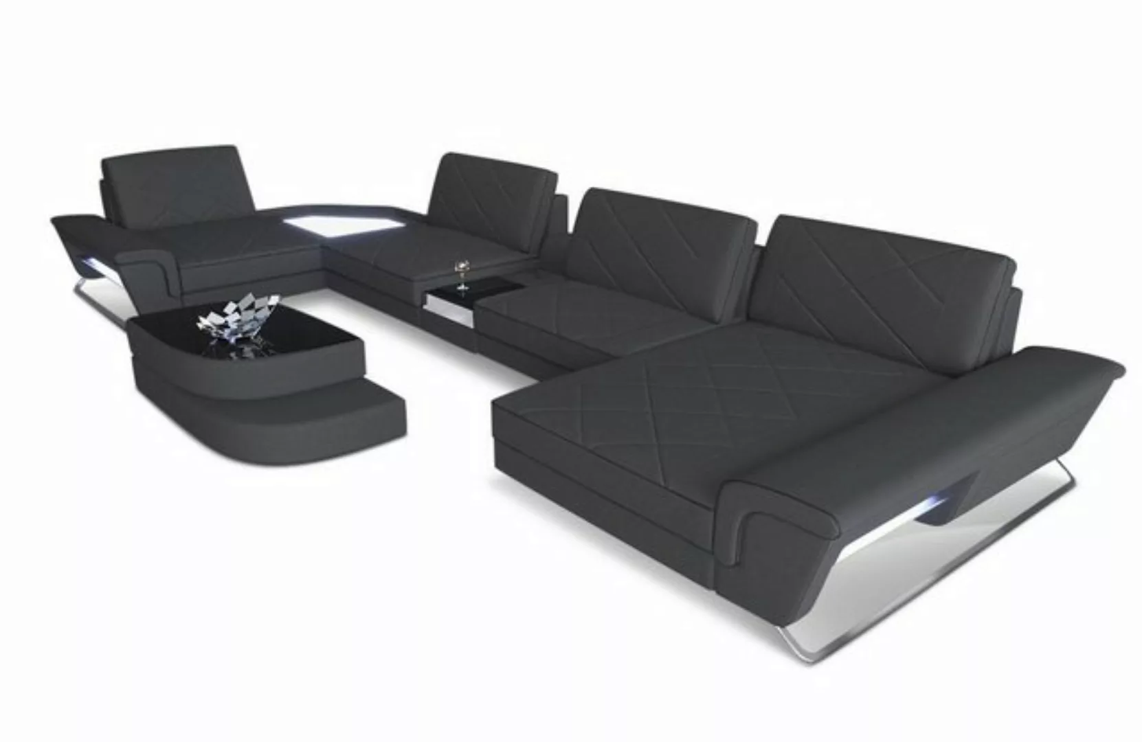 Sofa Dreams Wohnlandschaft Stoff Couch Polster Stoffsofa Ferrara, U Form Po günstig online kaufen