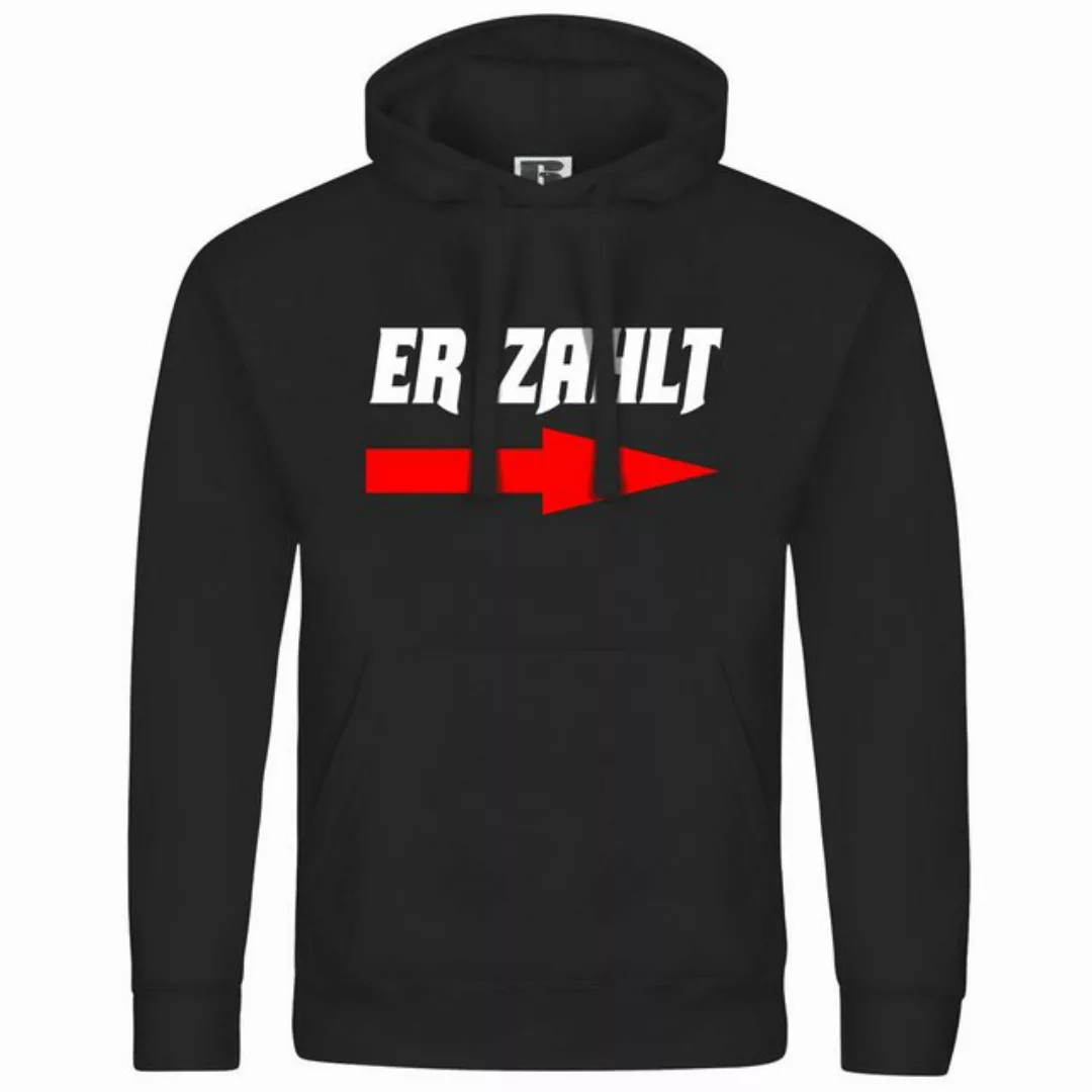 deinshirt Kapuzenpullover Herren Kapuzenpullover Er zahlt Mit Print Motiv, günstig online kaufen