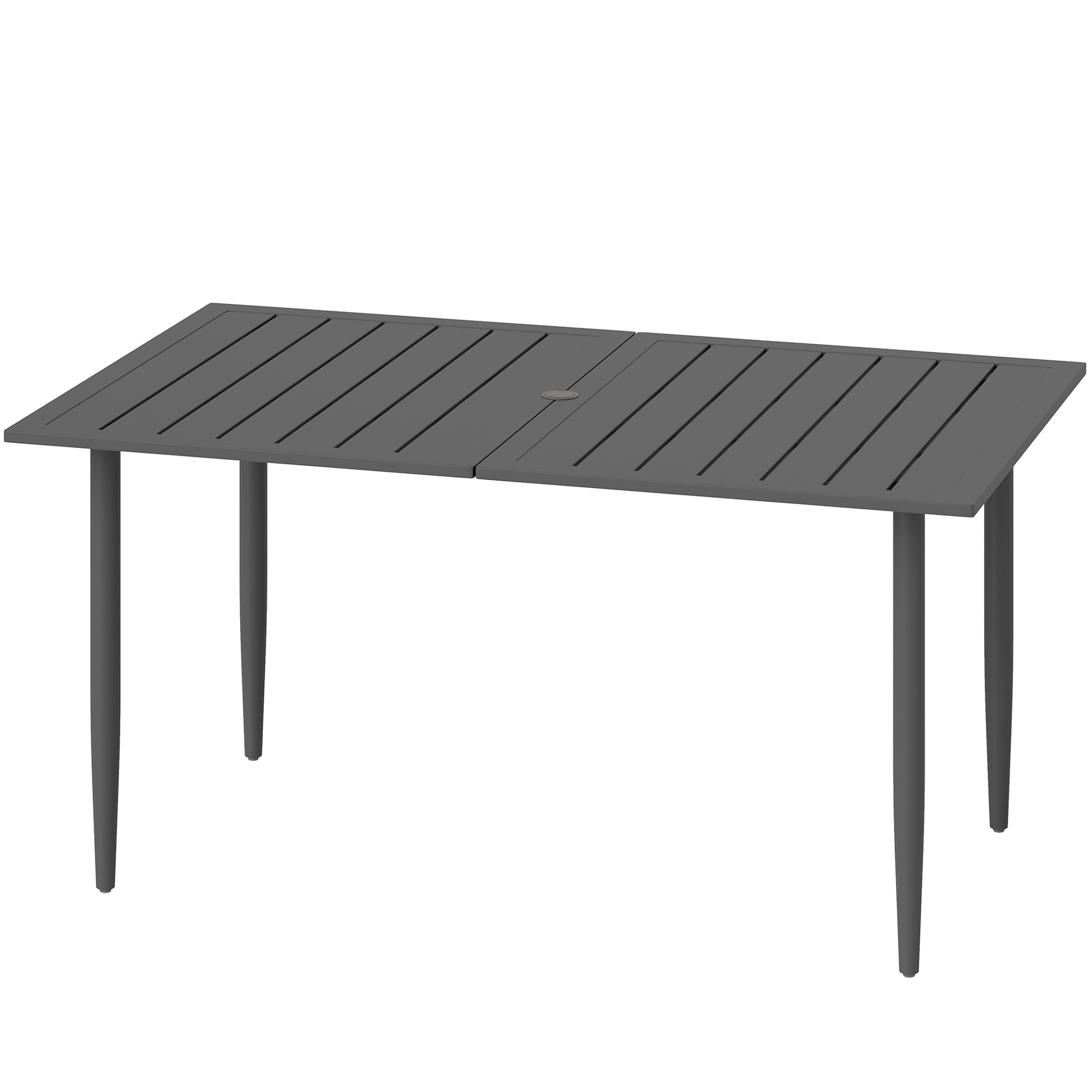 Outsunny Gartentisch 150x90cm, Wetterfest Balkontisch aus Stahl, Balkontisc günstig online kaufen