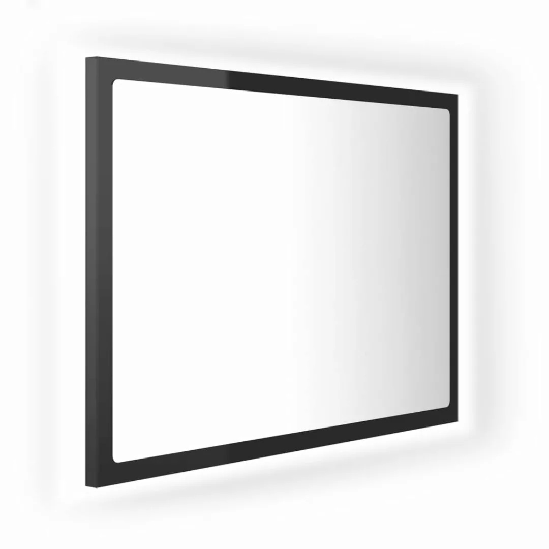 Led-badspiegel Hochglanz-schwarz 60x8,5x37 Cm Spanplatte günstig online kaufen