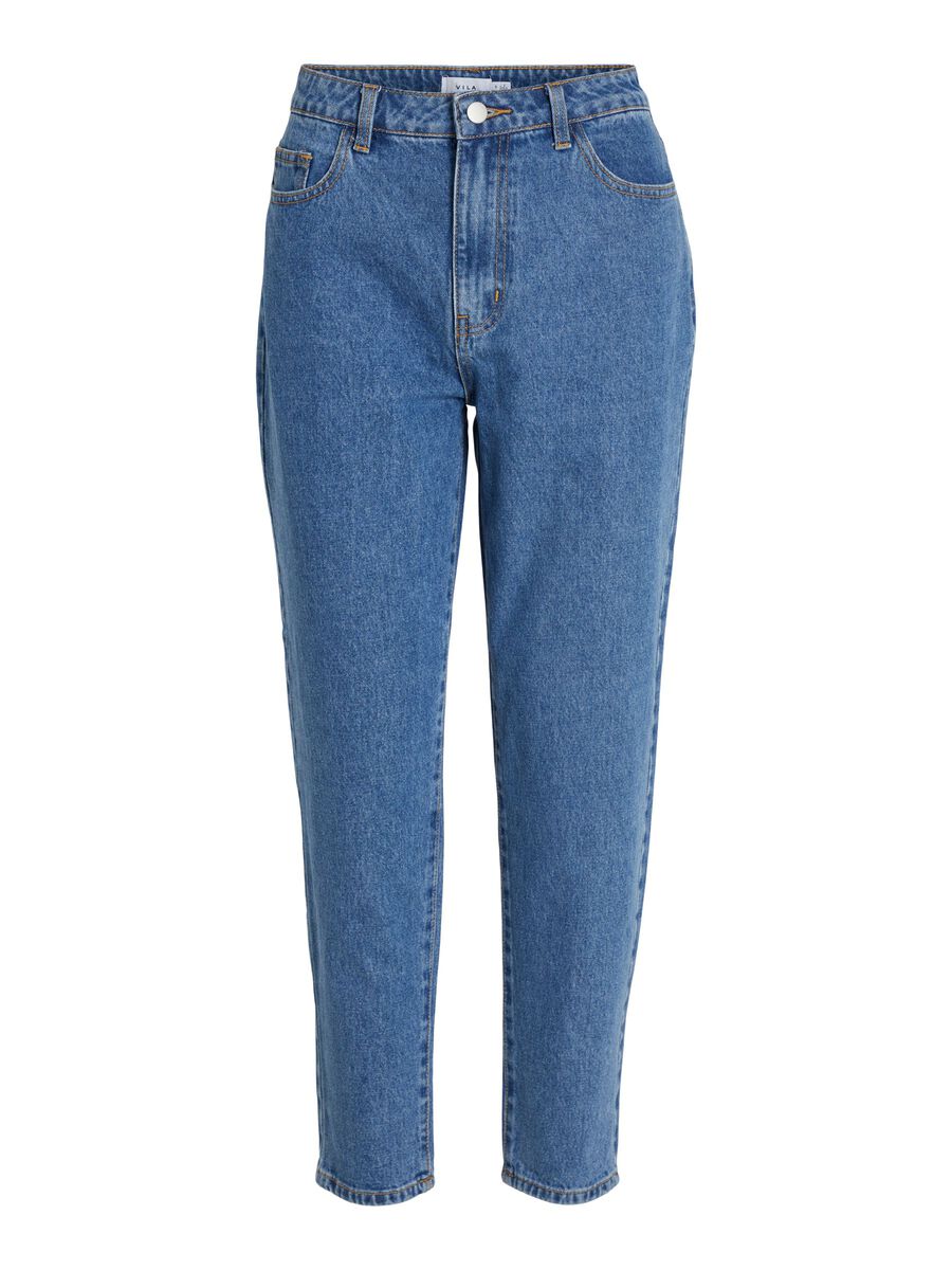 VILA Baumwoll- High Waist Jeans Damen Blau günstig online kaufen