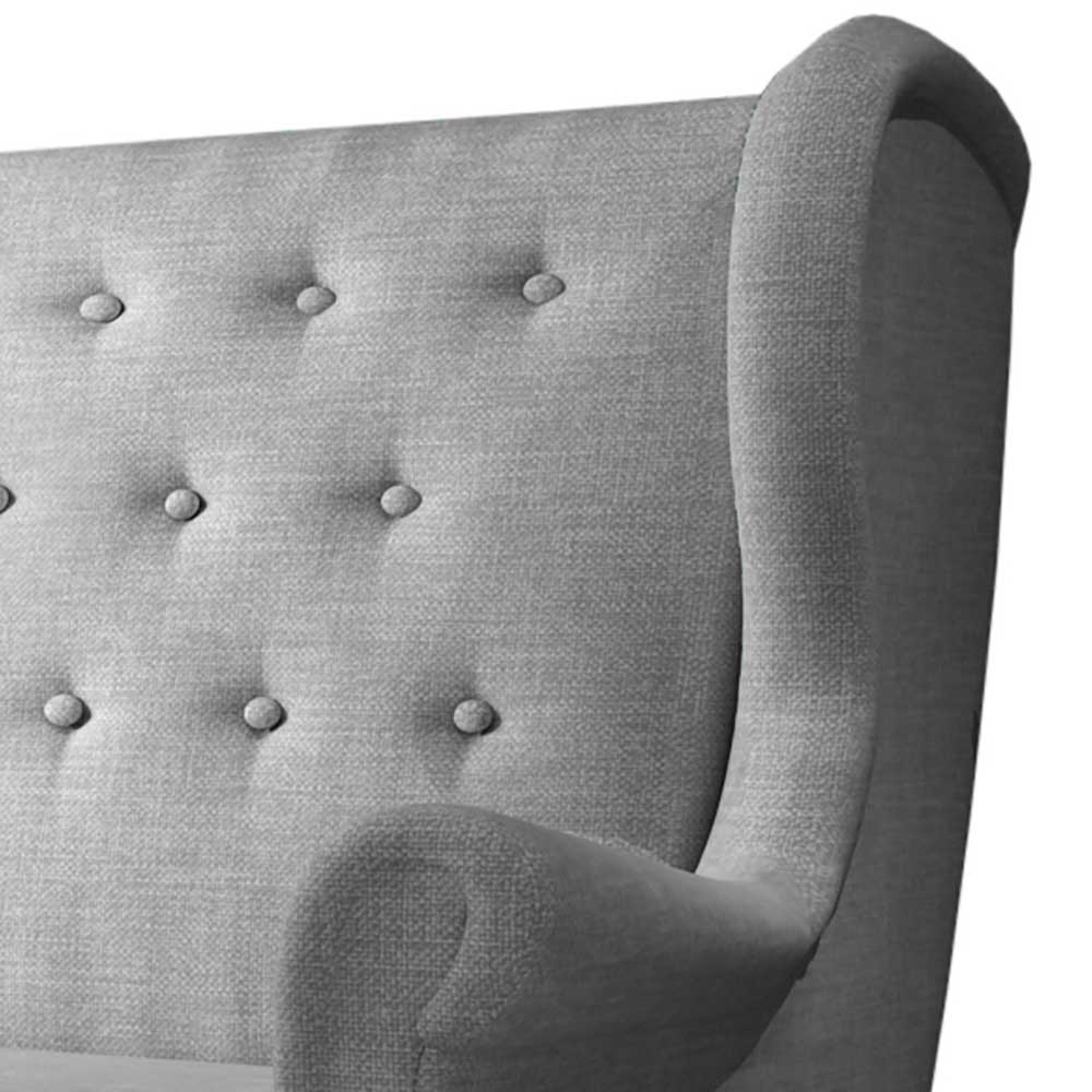 Zweisitzer Couch in Grau 42 cm Sitzhöhe günstig online kaufen