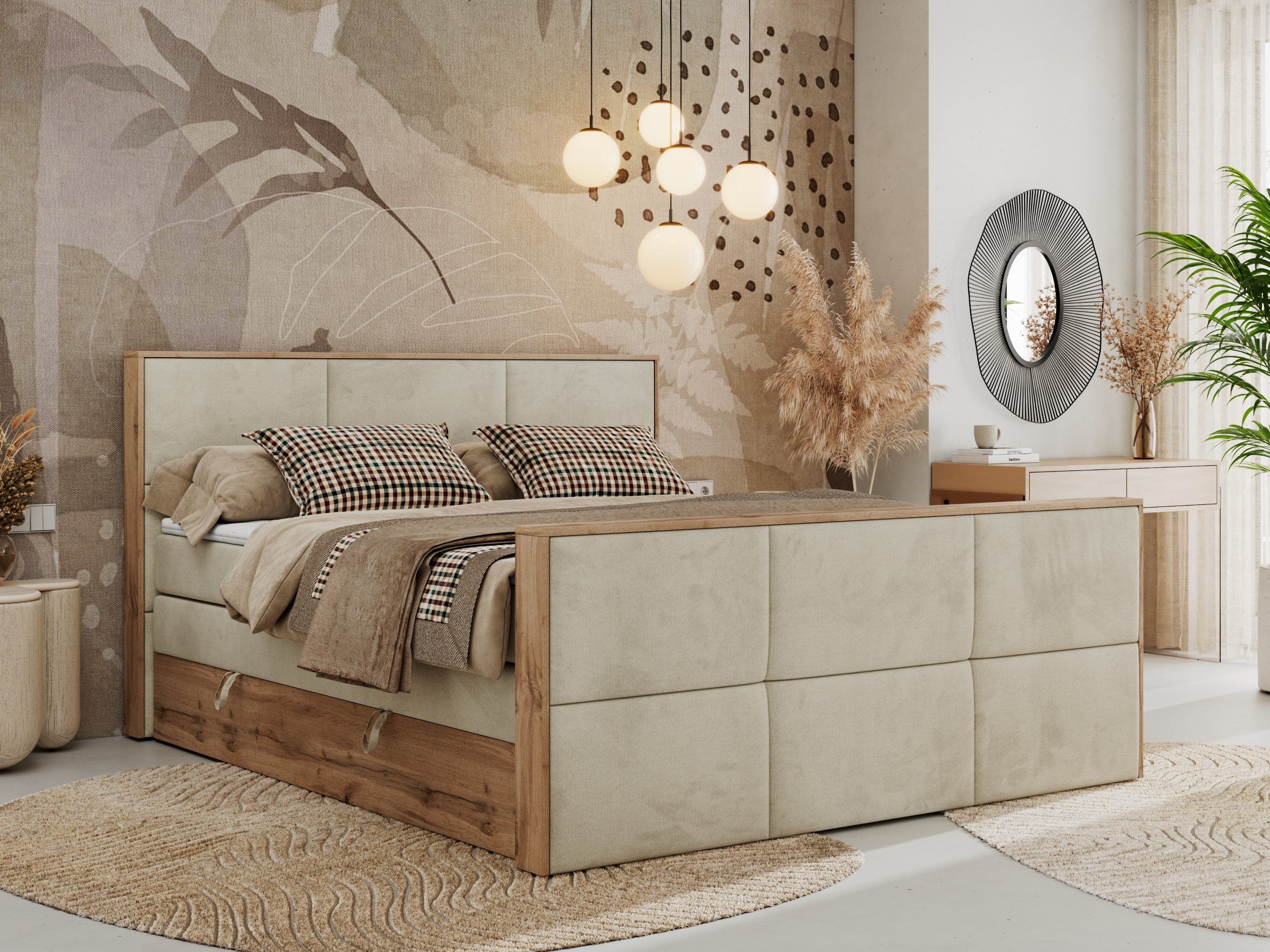 MKS MÖBEL Boxspringbett ALBERO 2 KING günstig online kaufen