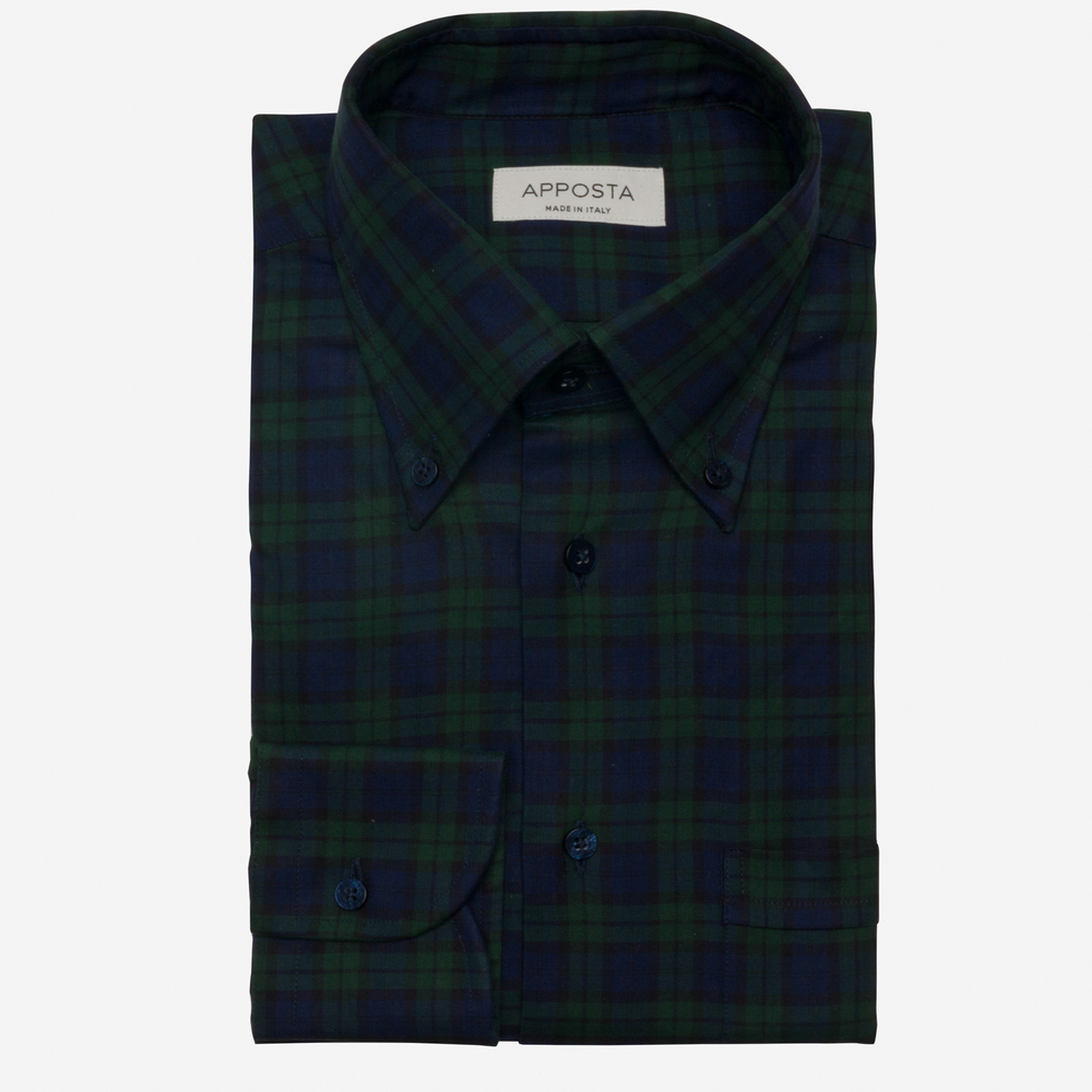 Hemd  groß kariert  grün baumwolle twill, kragenform  button-down-kragen günstig online kaufen