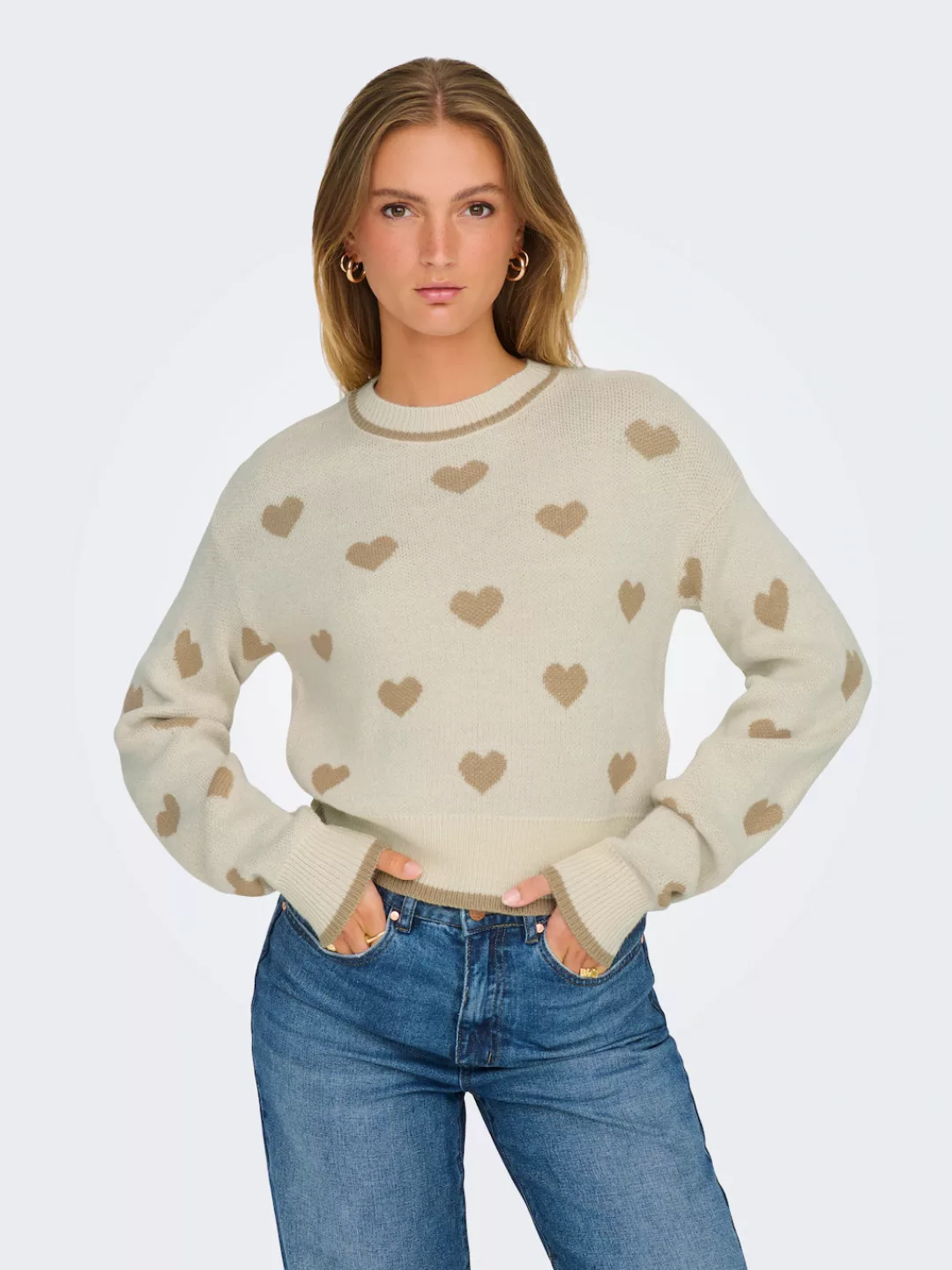 JDY Rundhalspullover JDYROMANCE L/S JACQ. PULLOVER KNT NOOS günstig online kaufen