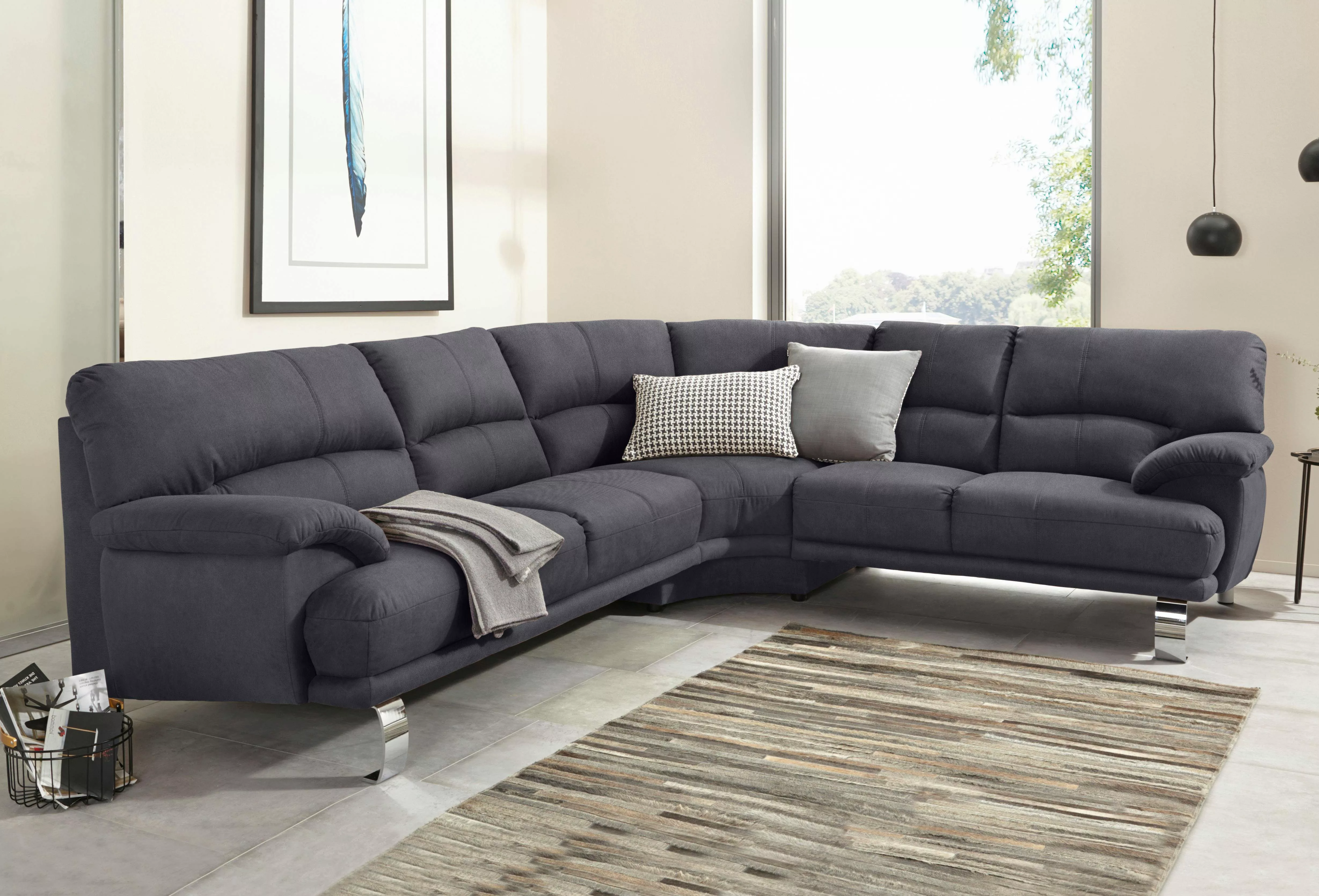 TRENDMANUFAKTUR Ecksofa "Cecilia II, in italienischen Design, bequem, hoher günstig online kaufen