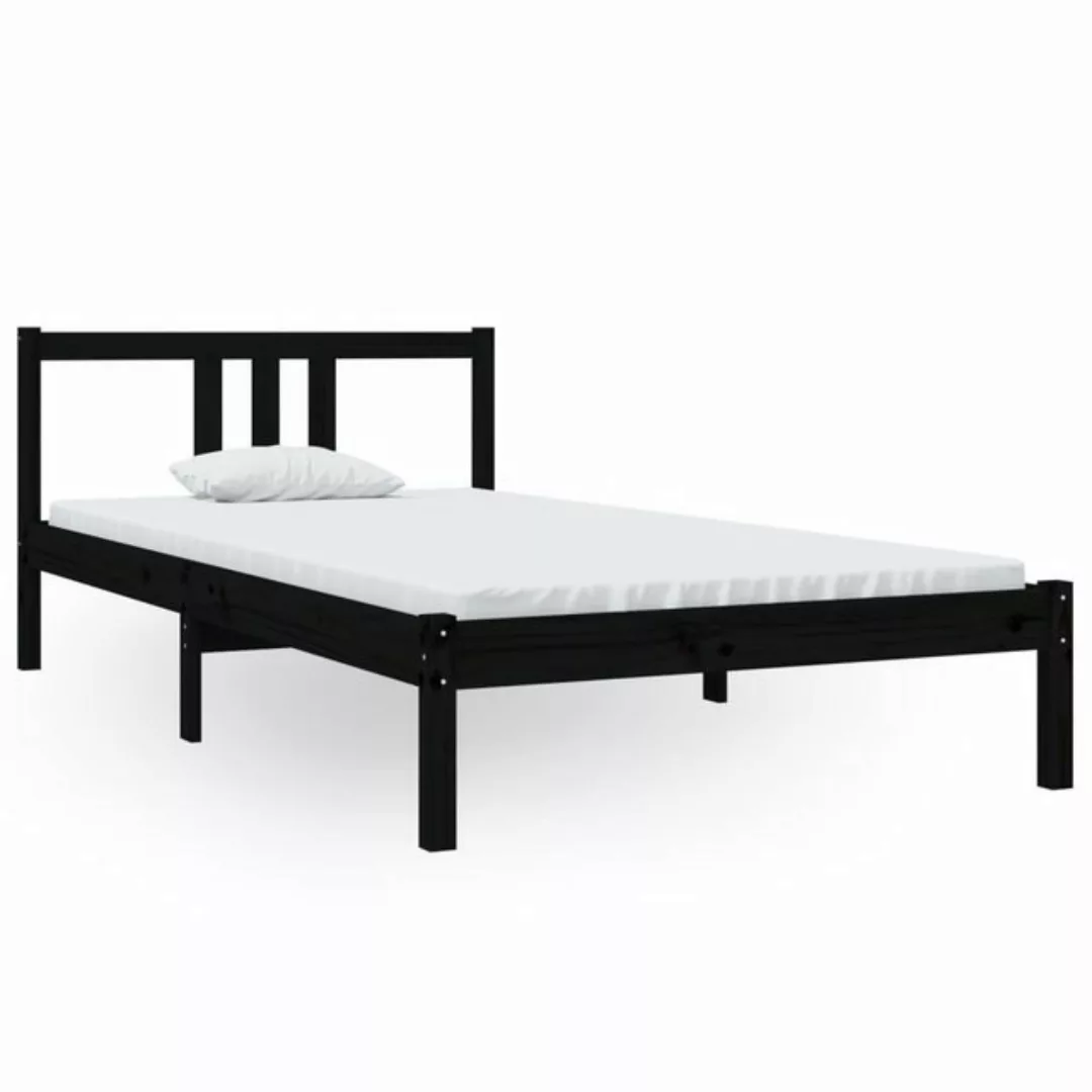 furnicato Bett Massivholzbett Schwarz 100x200 cm günstig online kaufen