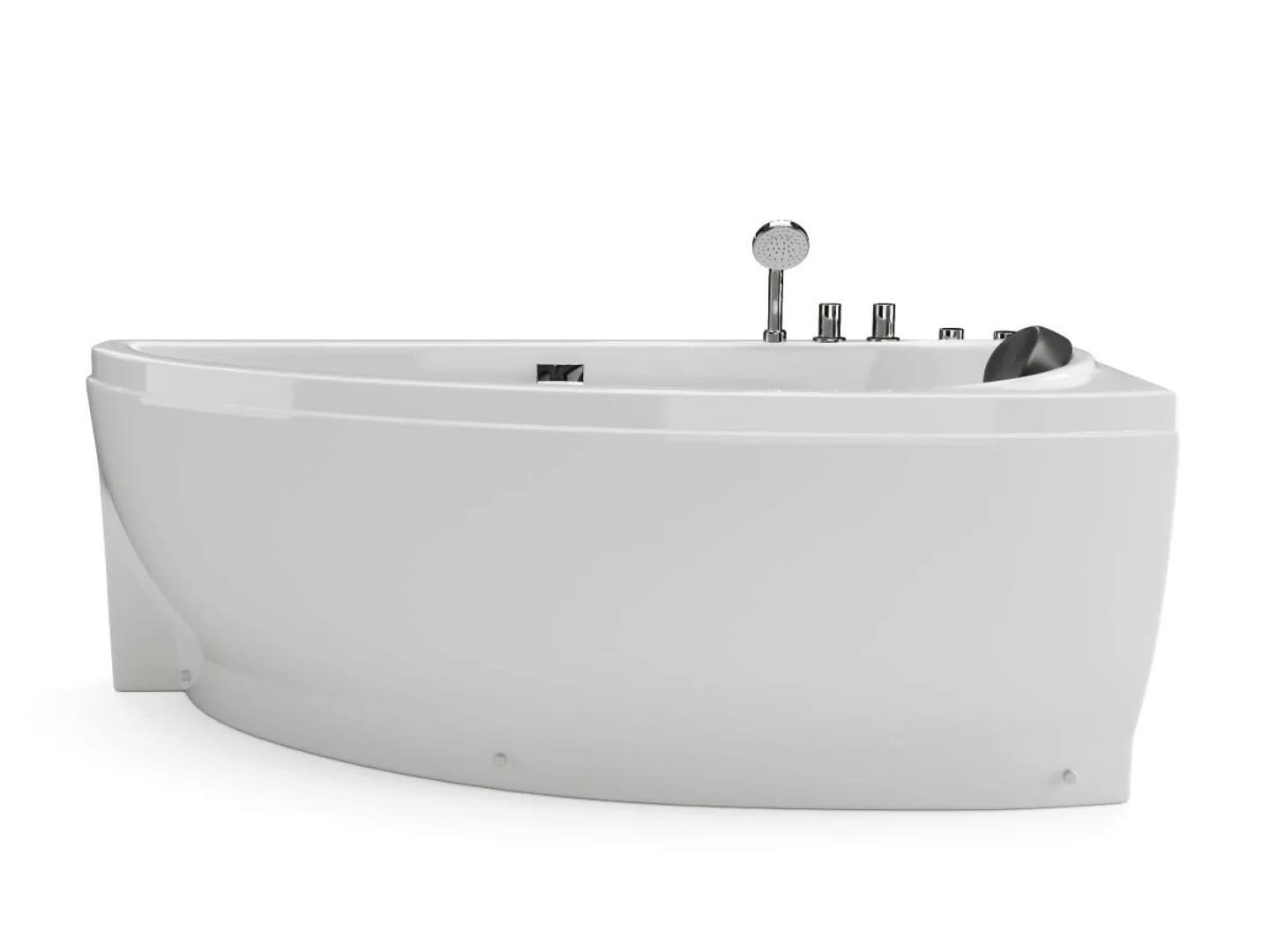 Whirlpool-Badewanne asymmetrisch - Weiß - 1 Person - 160 x 75 cm - Ecke rec günstig online kaufen
