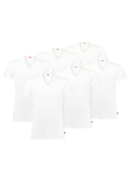 Levi's® Poloshirt LEVIS MEN V-NECK 3P ECOM (Packung, 6-tlg., 6er-Pack) günstig online kaufen